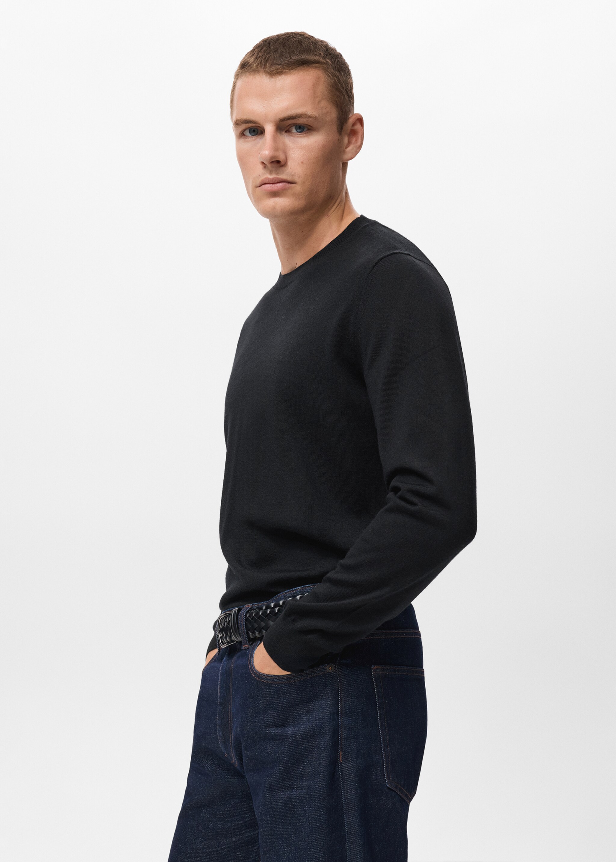 Pullover 100% lana collo stondato - Dettaglio dell'articolo 2