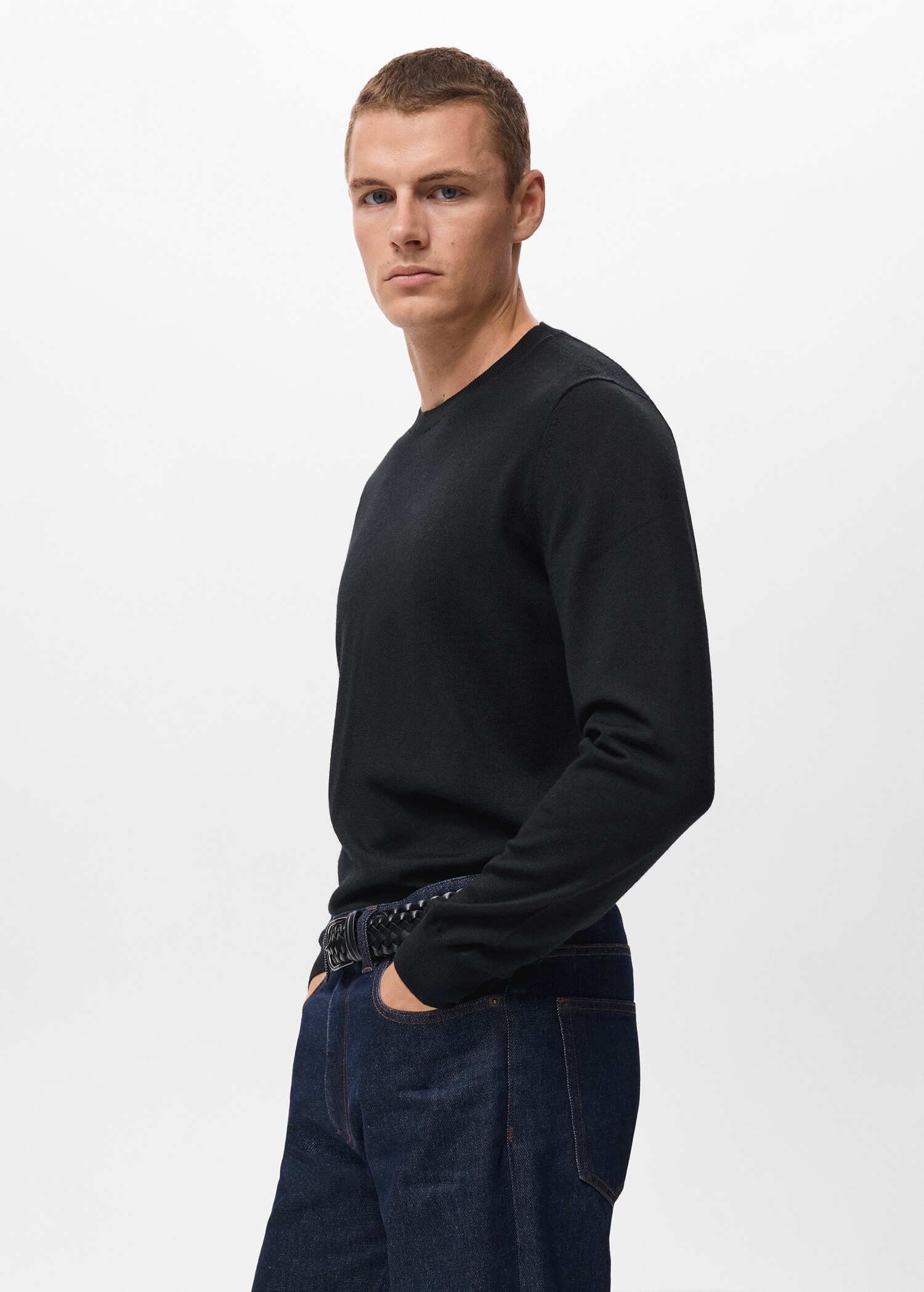 Camisola de 100% lã com gola redonda - Pormenor do artigo 2