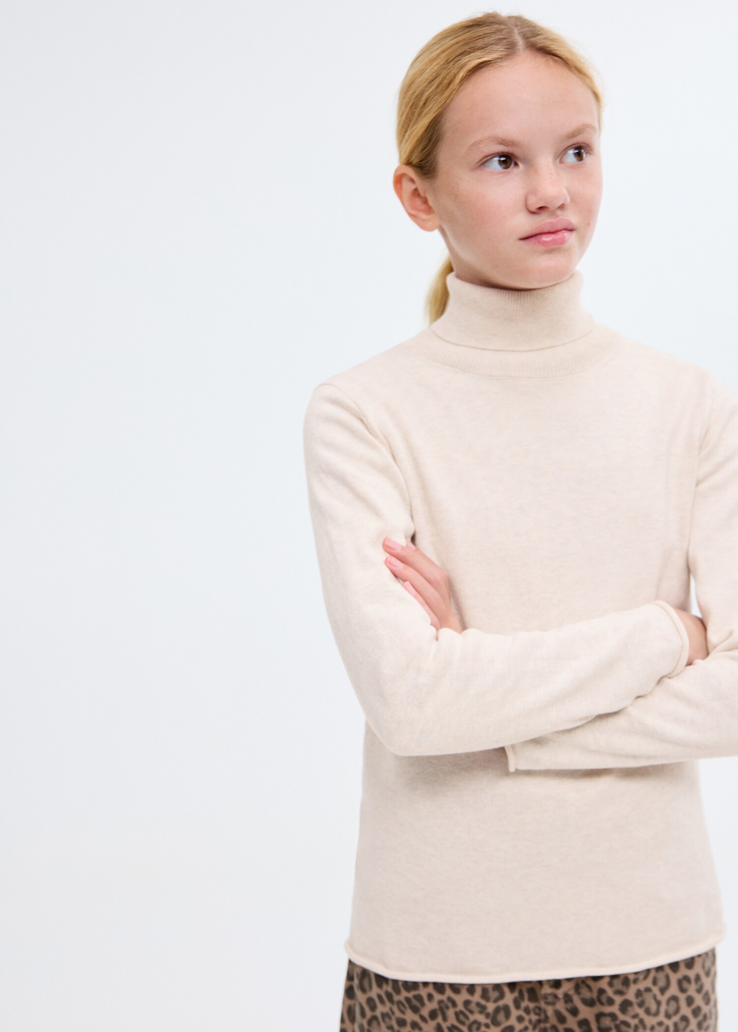 Turtleneck knit sweater - Medium plane