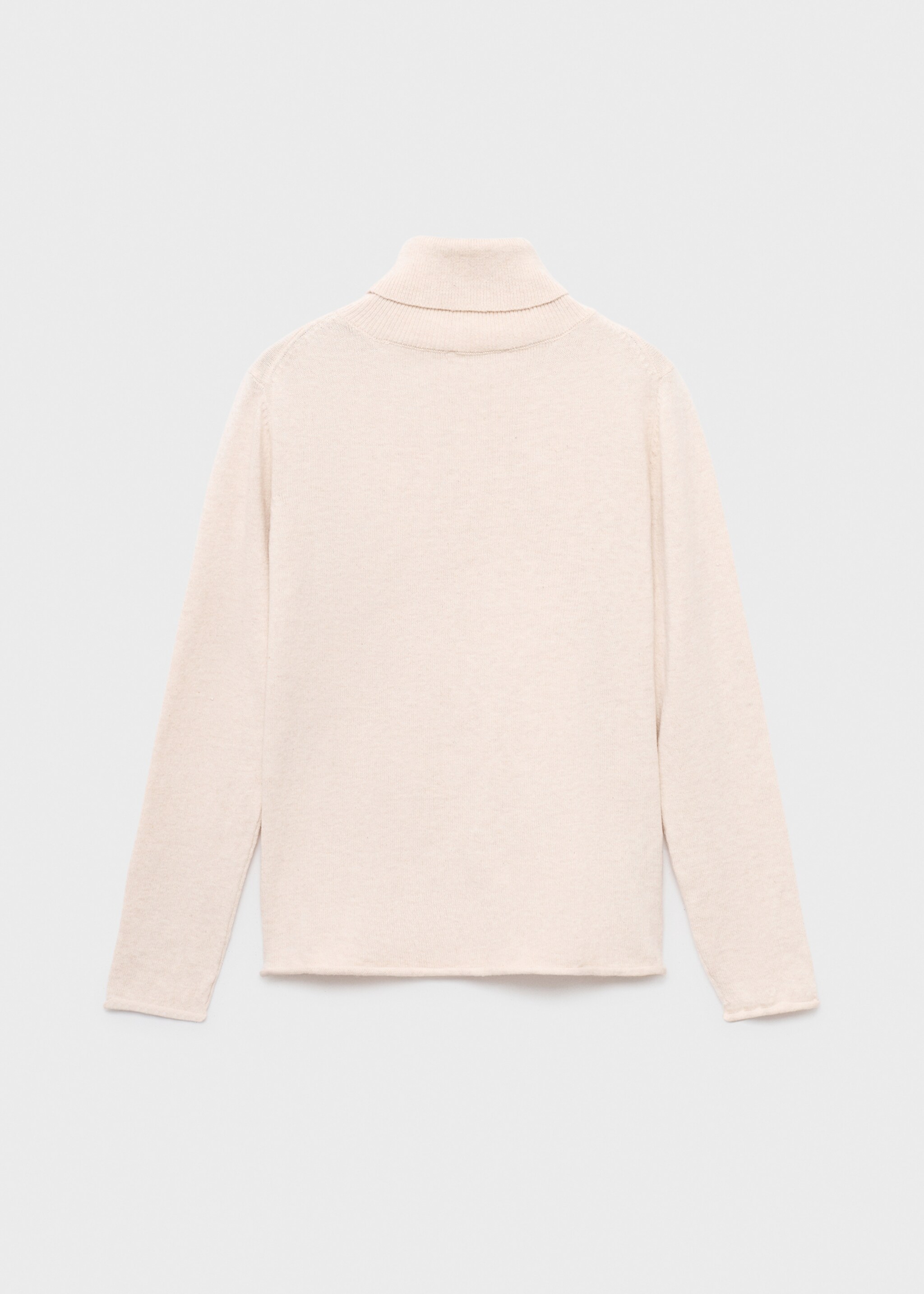 Turtleneck knit sweater - Reverse of the article, Beige. Ref: 17075971-00.
