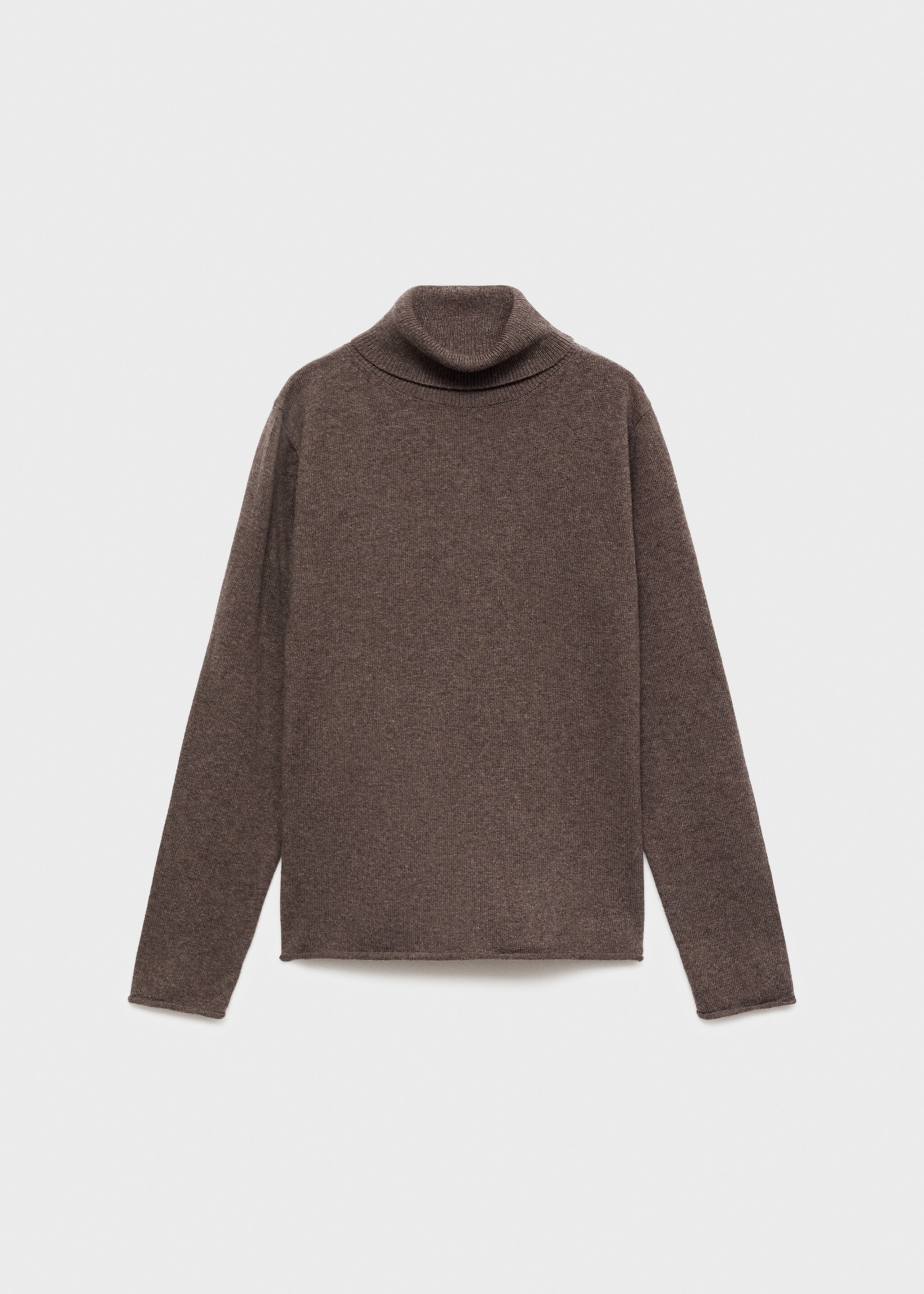 Turtleneck knit sweater - Article without model, Brown. Ref: 17075971-00.