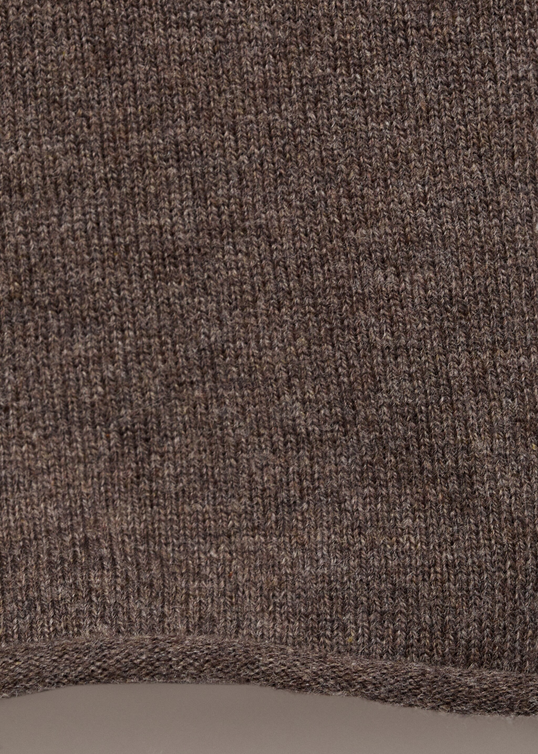 Turtleneck knit sweater - Details of the article 0, Brown. Ref: 17075971-00.