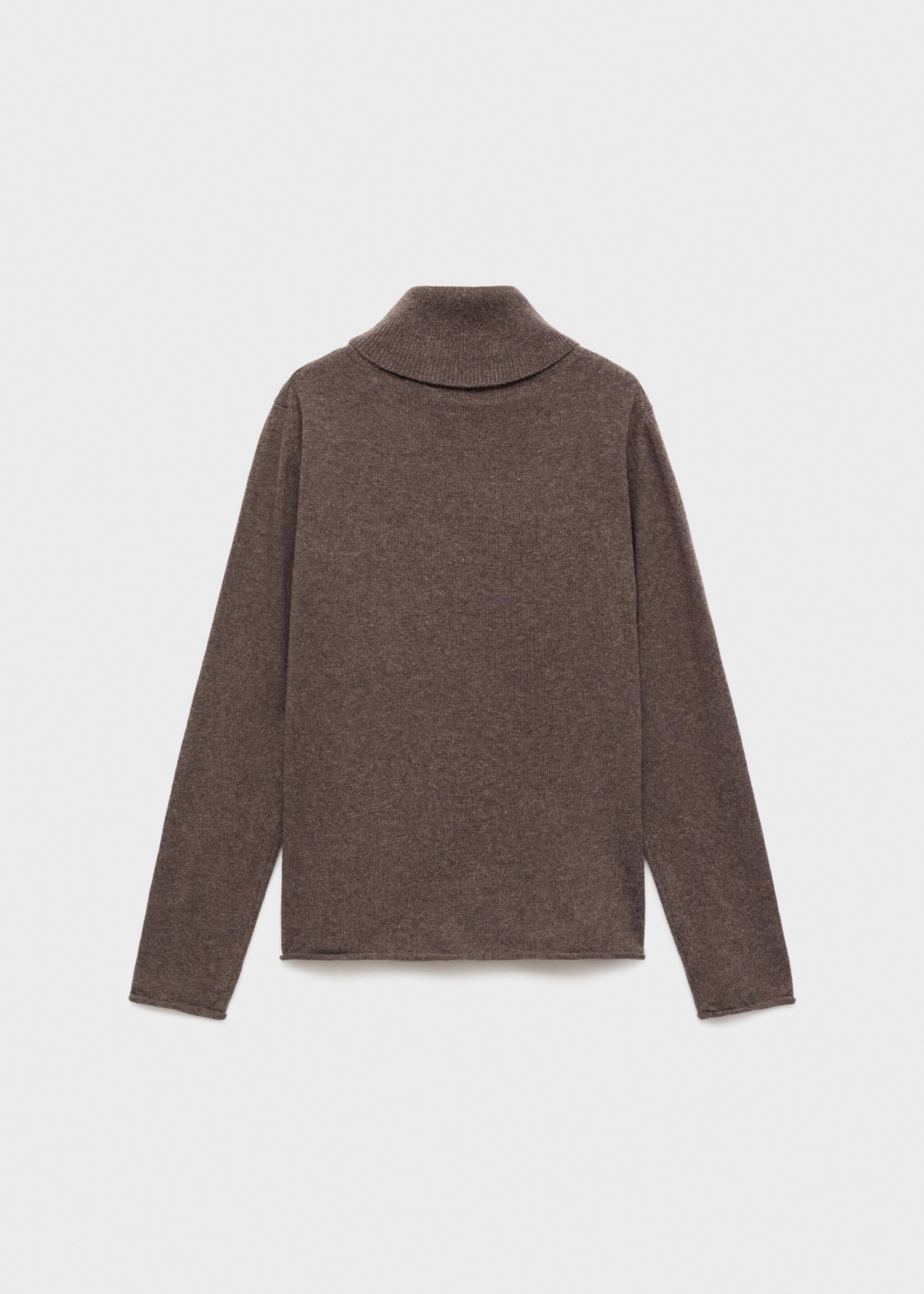 Turtleneck knit sweater - Reverse of the article, Brown. Ref: 17075971-00.