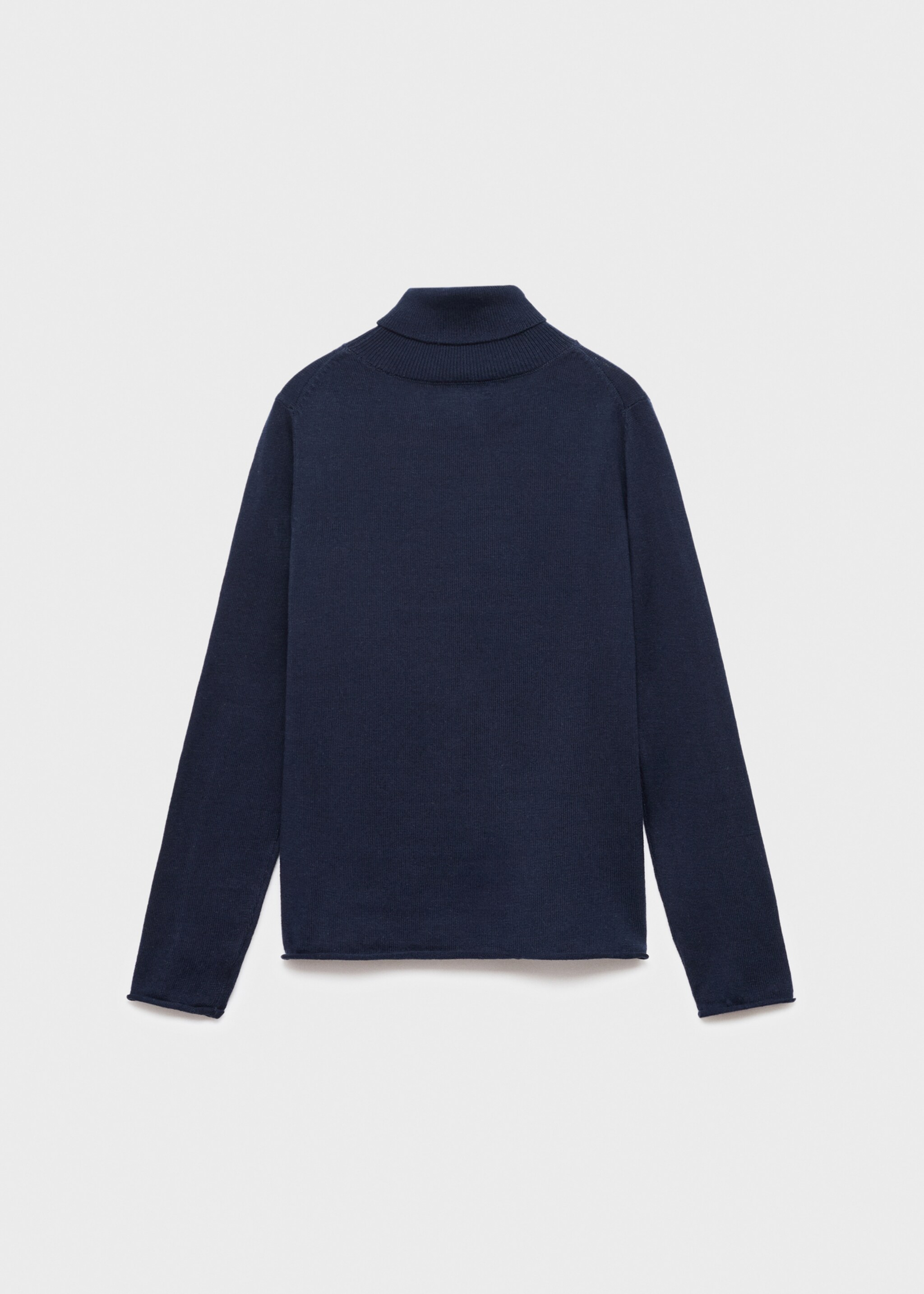 Turtleneck knit sweater - Reverse of the article, Dark Navy. Ref: 17075971-00.