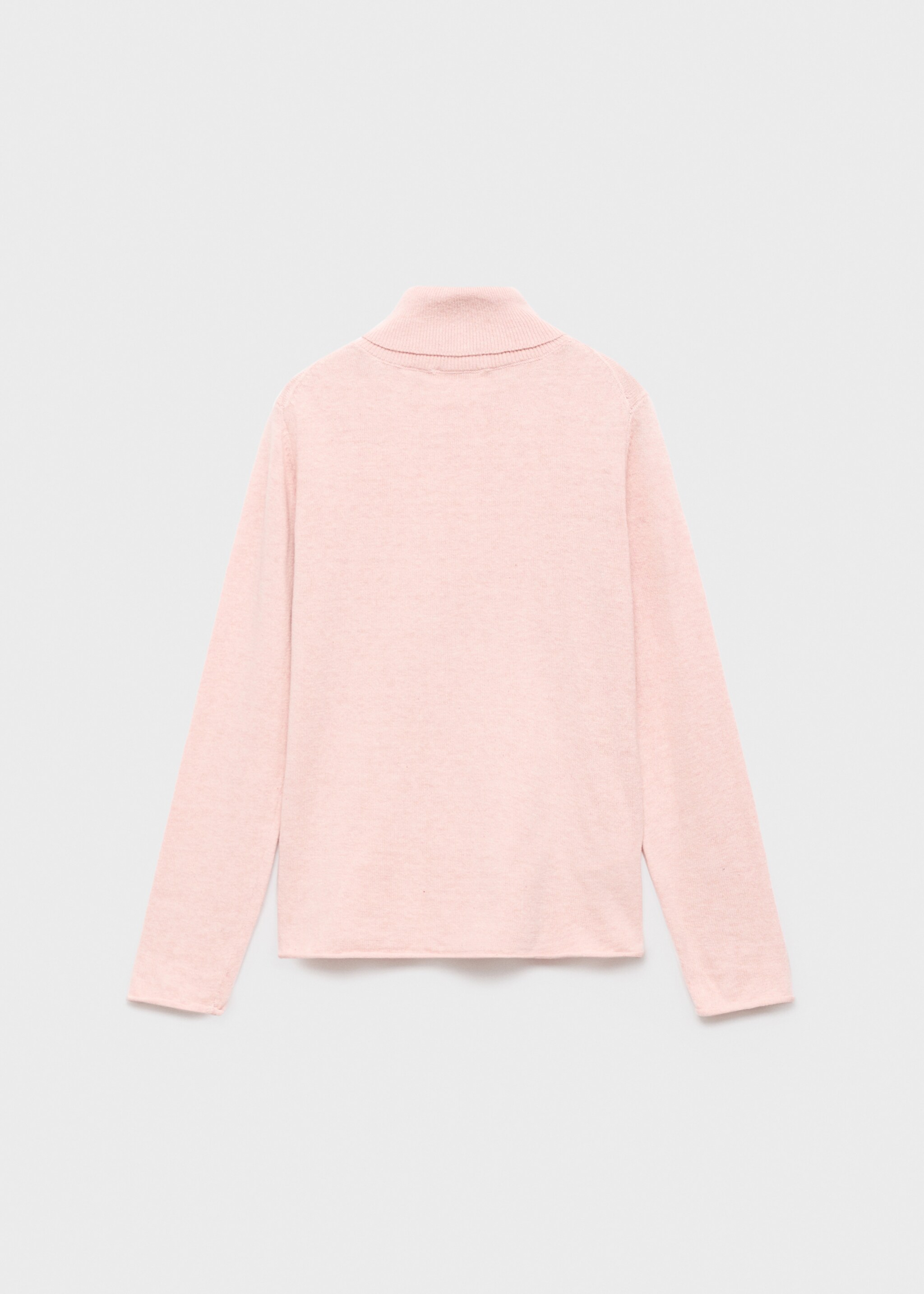 Turtleneck knit sweater - Reverse of the article, Pale Pink. Ref: 17075971-00.