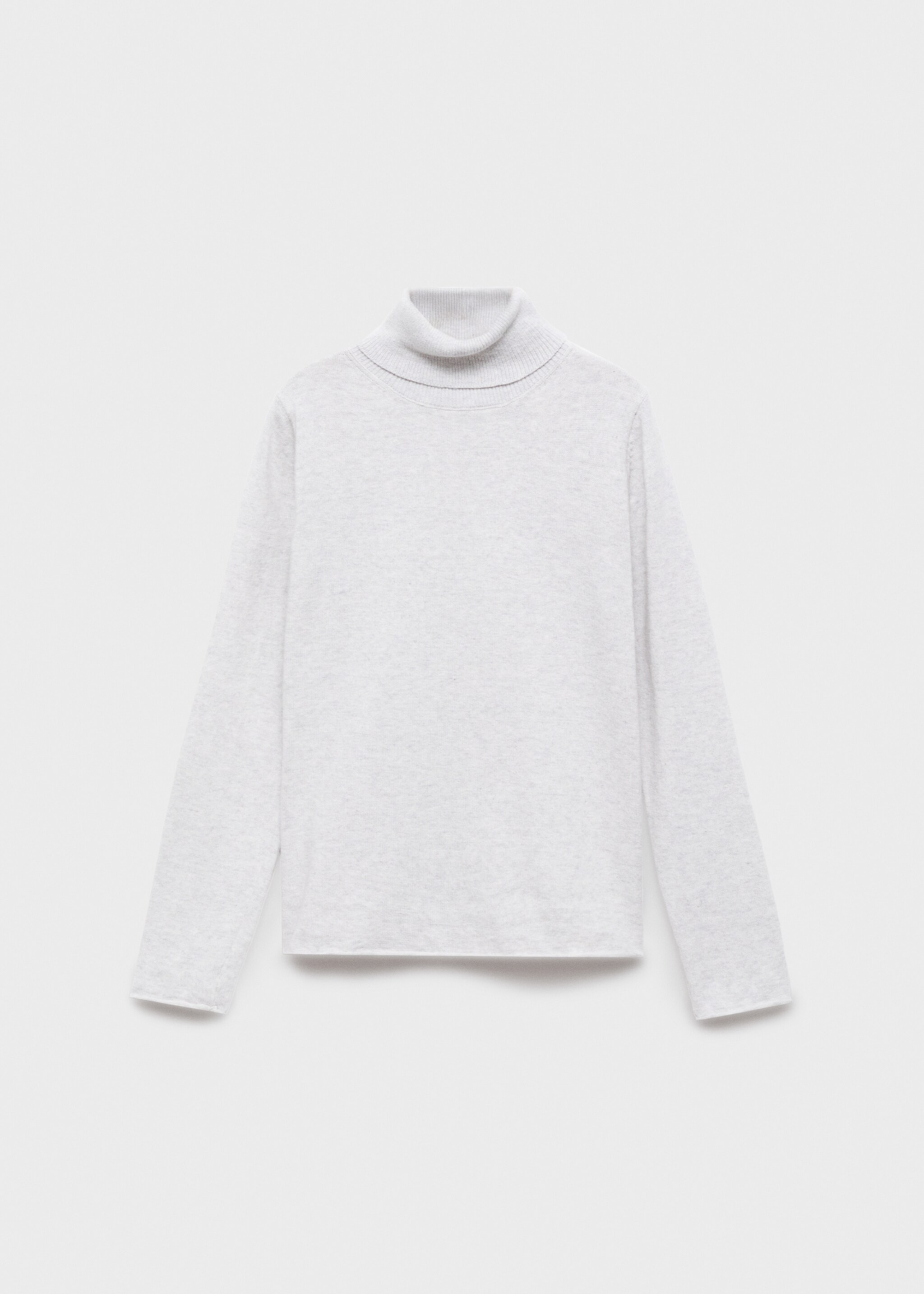 Turtleneck knit sweater - Article without model, Light Heather Grey. Ref: 17075971-00.