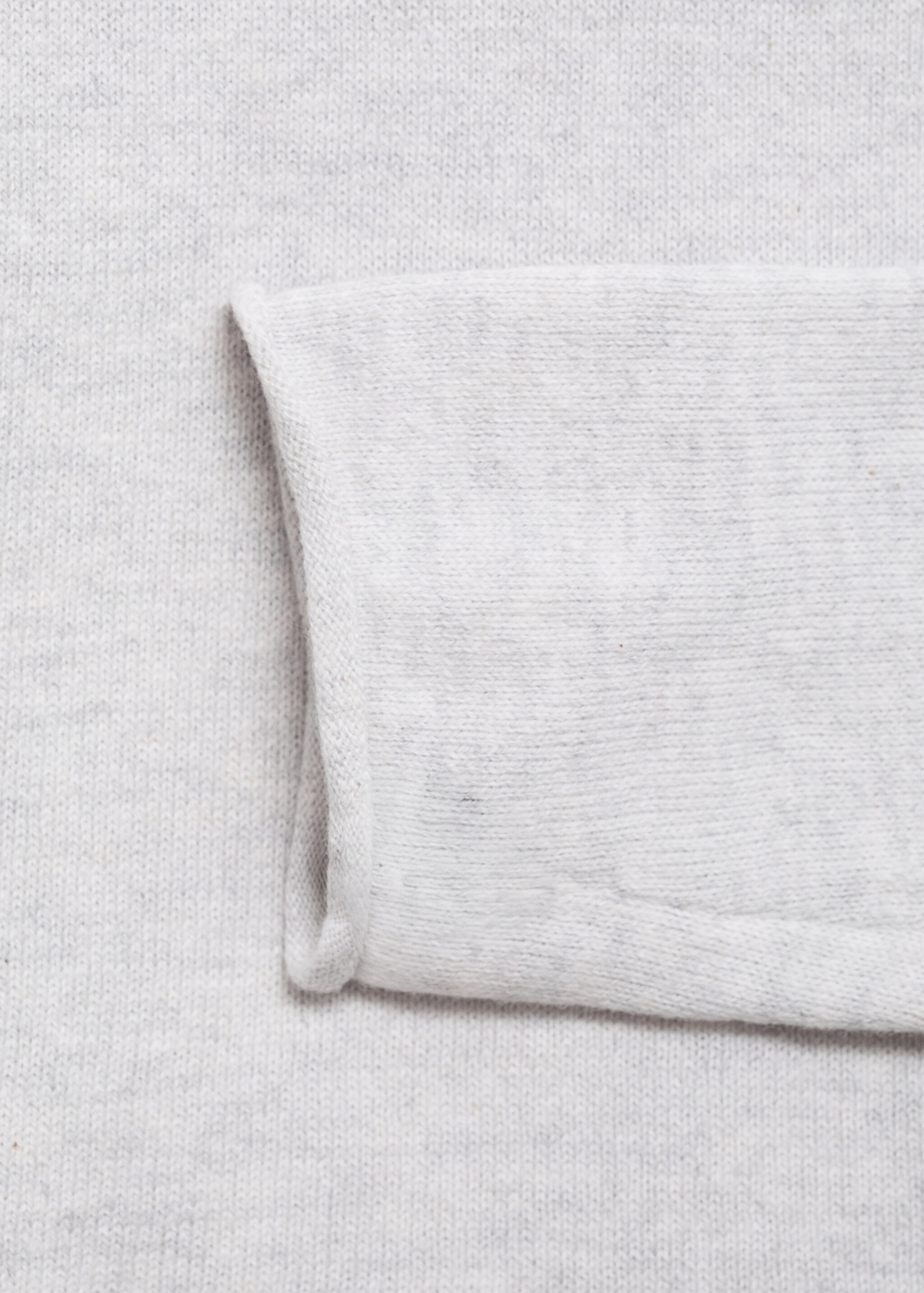 Turtleneck knit sweater - Details of the article 0, Light Heather Grey. Ref: 17075971-00.