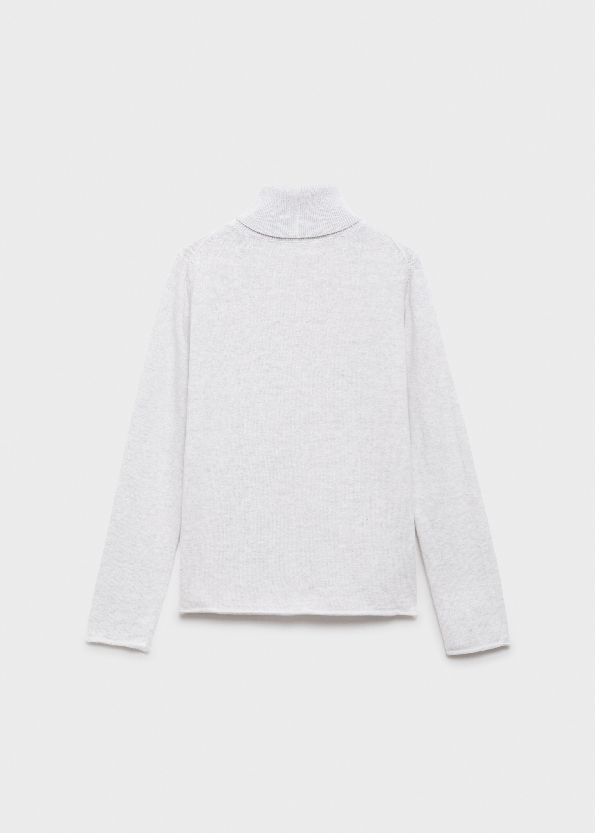 Turtleneck knit sweater - Reverse of the article, Light Heather Grey. Ref: 17075971-00.