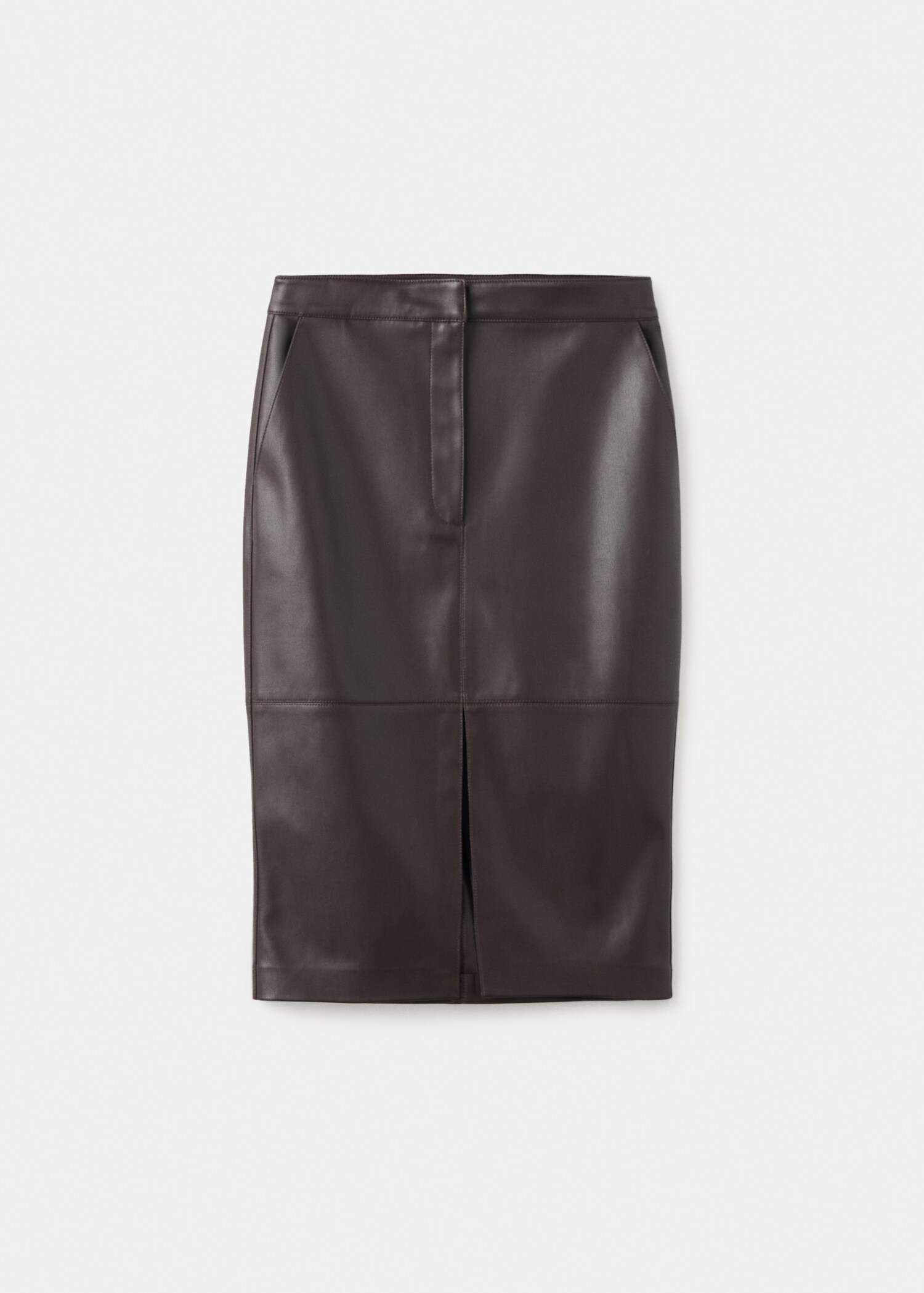 Leather-effect pencil skirt - Article without model