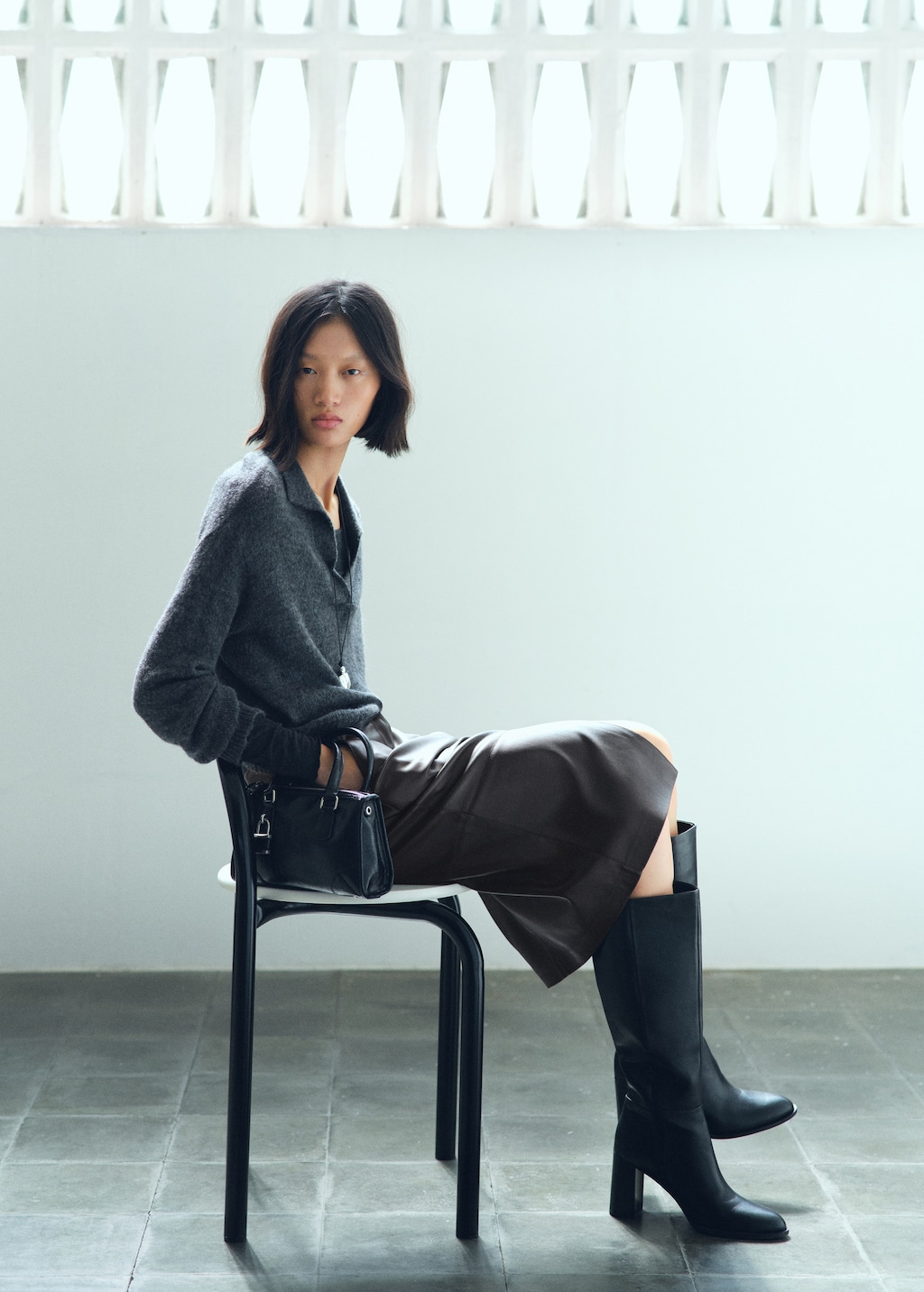 Faux-effect pencil skirt