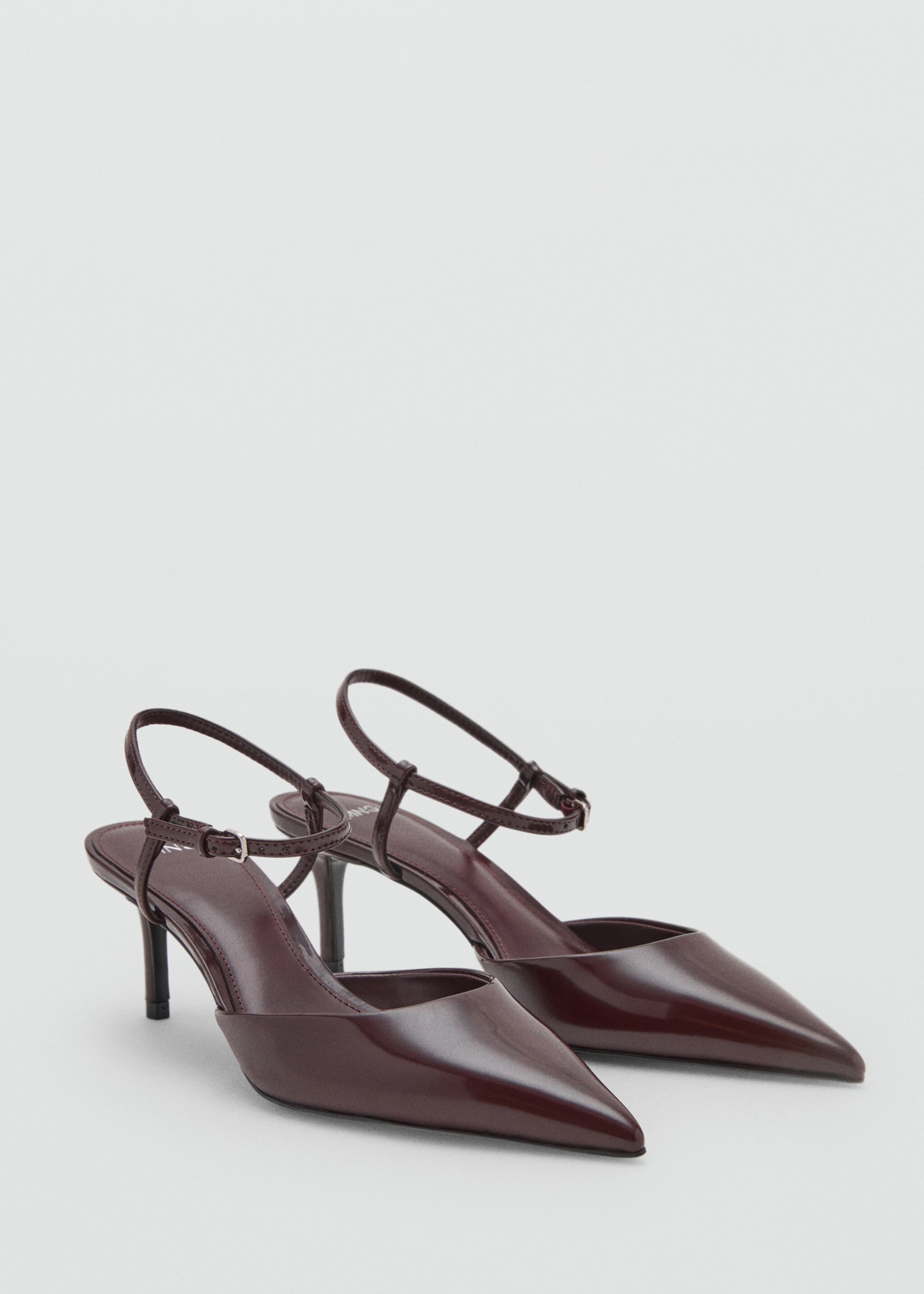 Chaussures talon kitten boucle - Plan moyen, Bordeaux. Ref: 17075976-00.