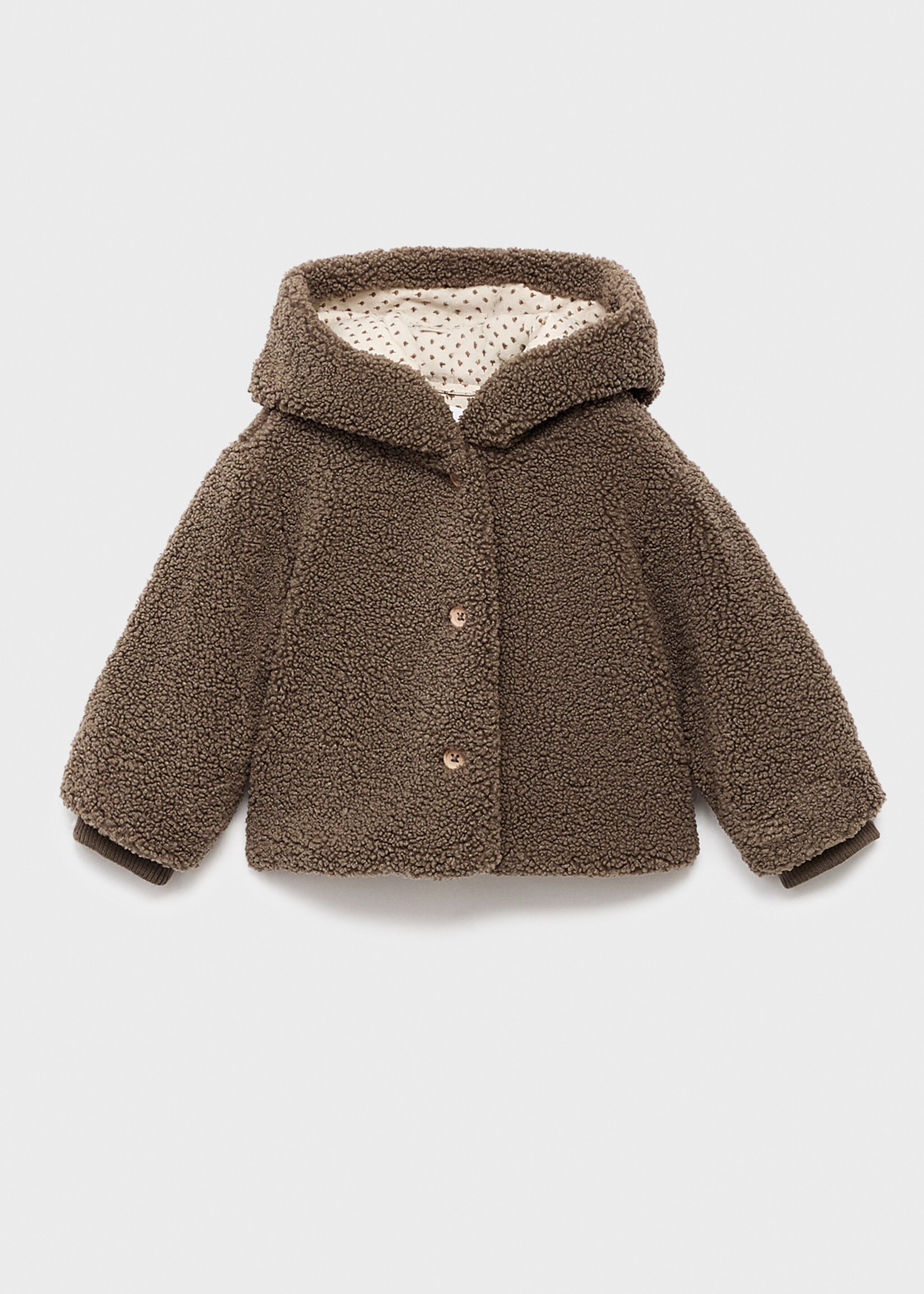 Lambskin hooded earflap hat - Article without model, Chocolate. Ref: 17075977-00.