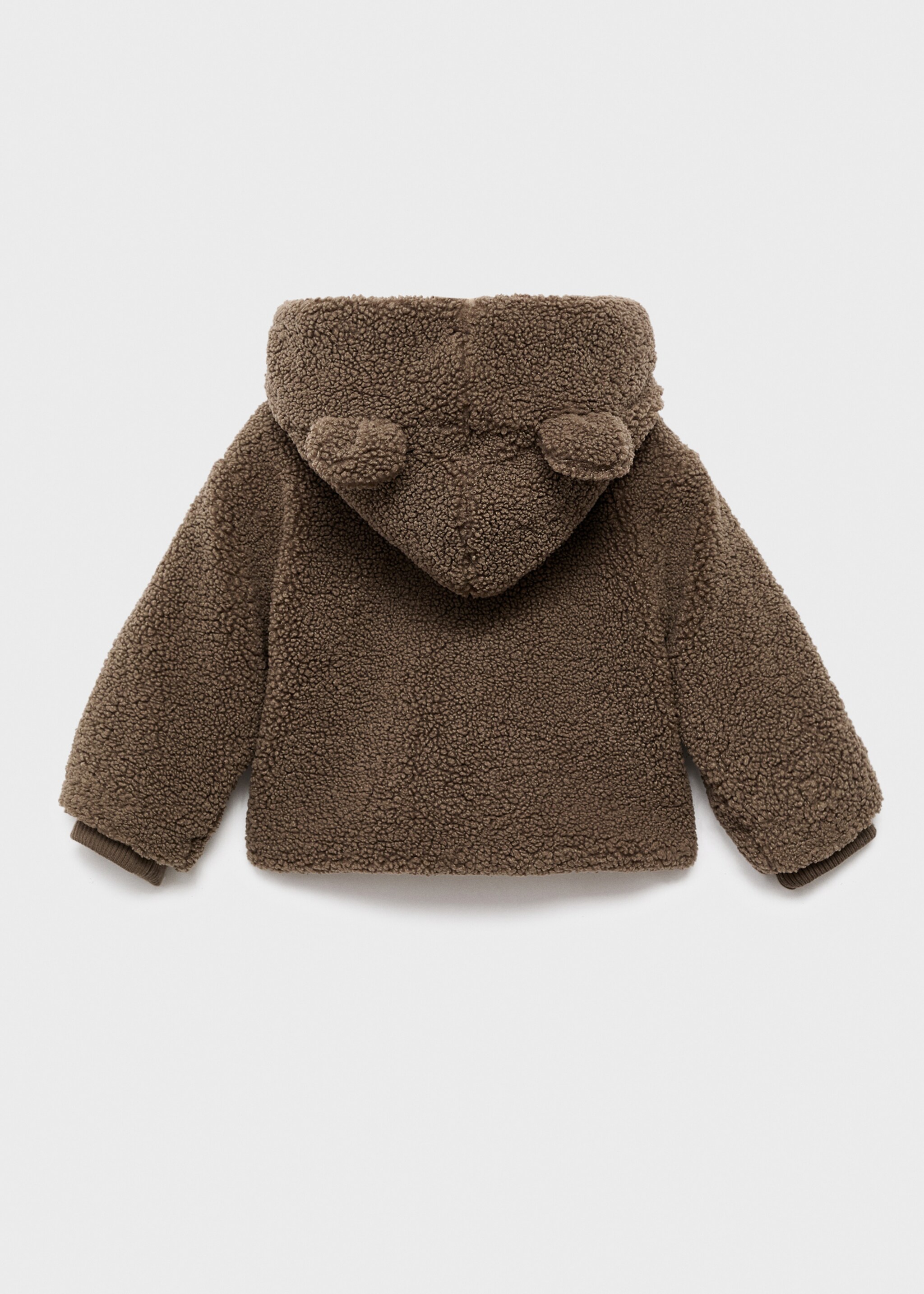 Lambskin hooded earflap hat - Reverse of the article, Chocolate. Ref: 17075977-00.