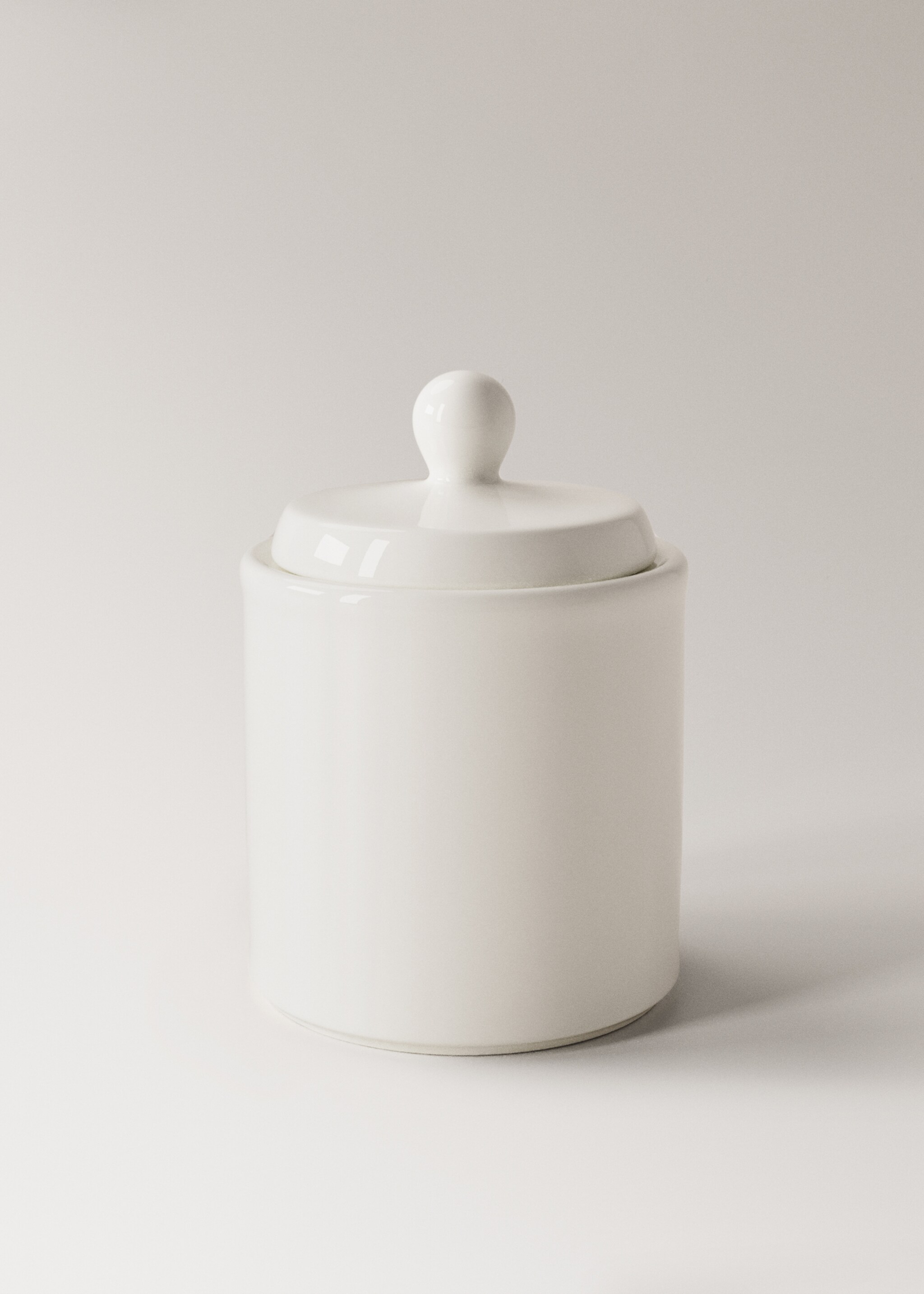 Ultra-light bone china sugar bowl - Article without model, White. Ref: 17075978-00.