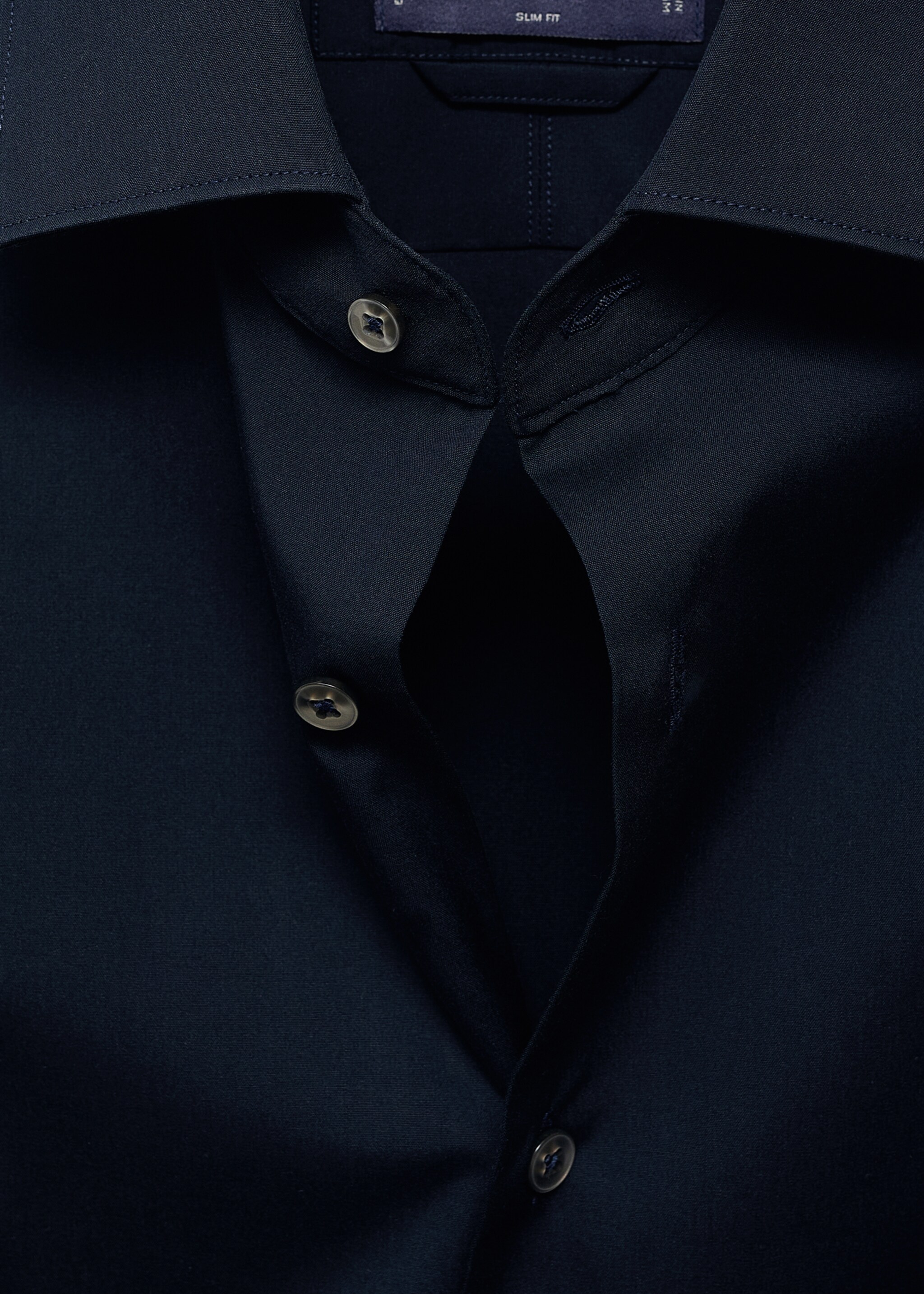 Camisa 100% algodón regular fit - Detalle del artículo 8, Azul marino. Ref: 17075979-00.