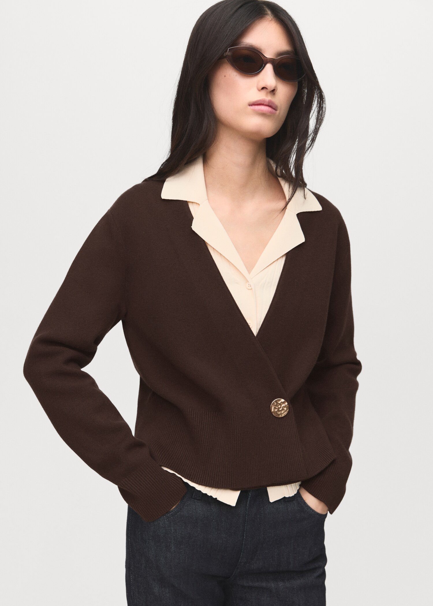 Double-breasted cardigan - Medium plane