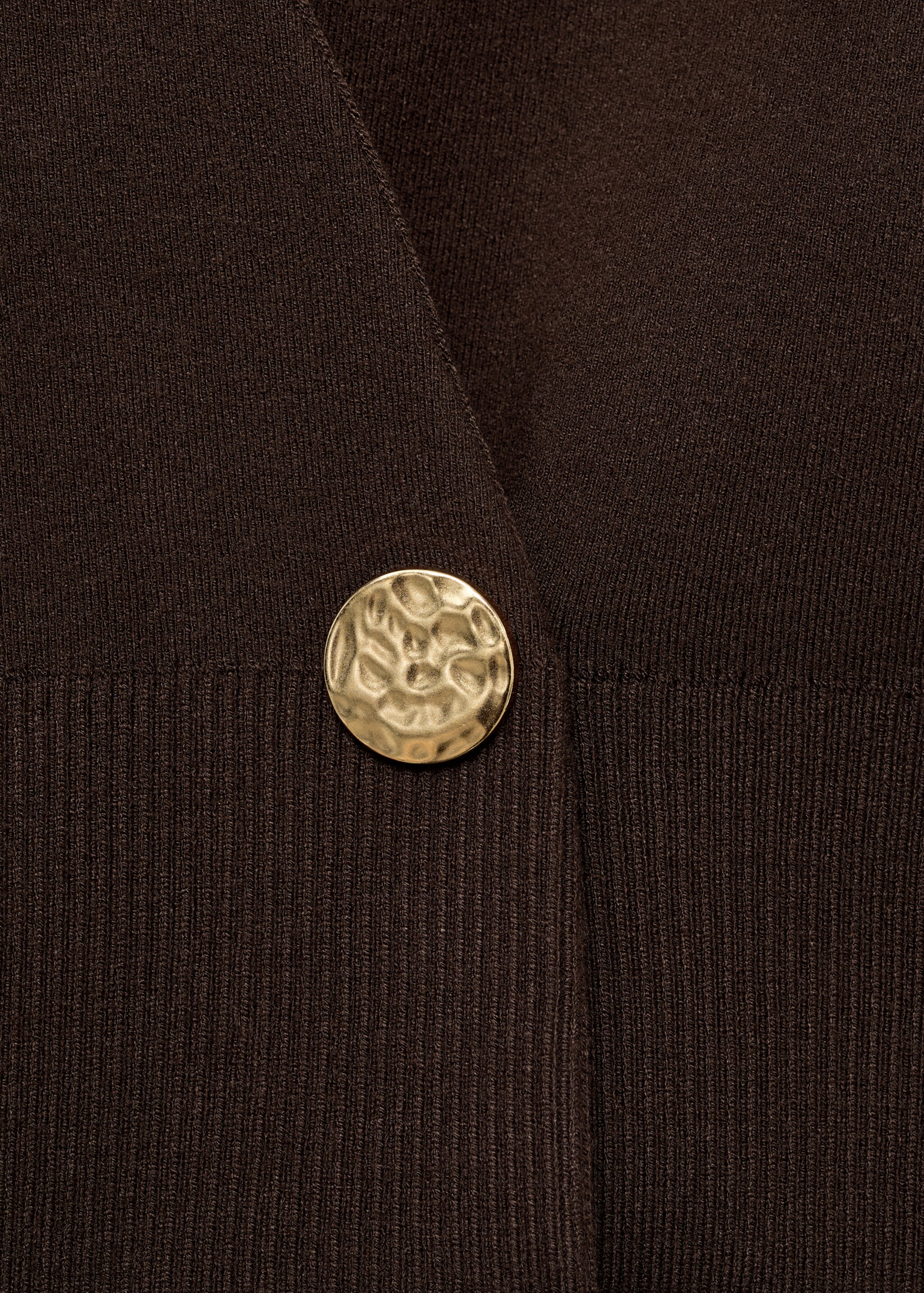 Zweireihiger Strick-Cardigan - Detail des Artikels 0, Schokolade. Ref: 17075982-00.