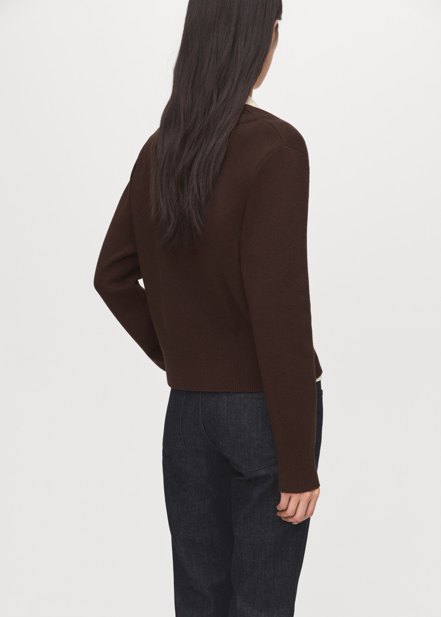 Double-breasted cardigan - Reverse of the article