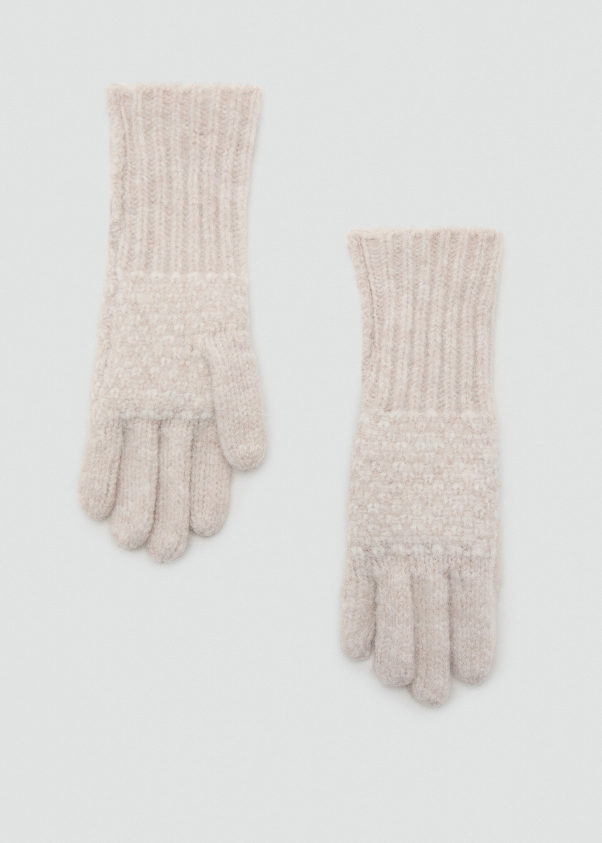 Combined knitted glove - Article without model, Sand. Ref: 17075983-00.