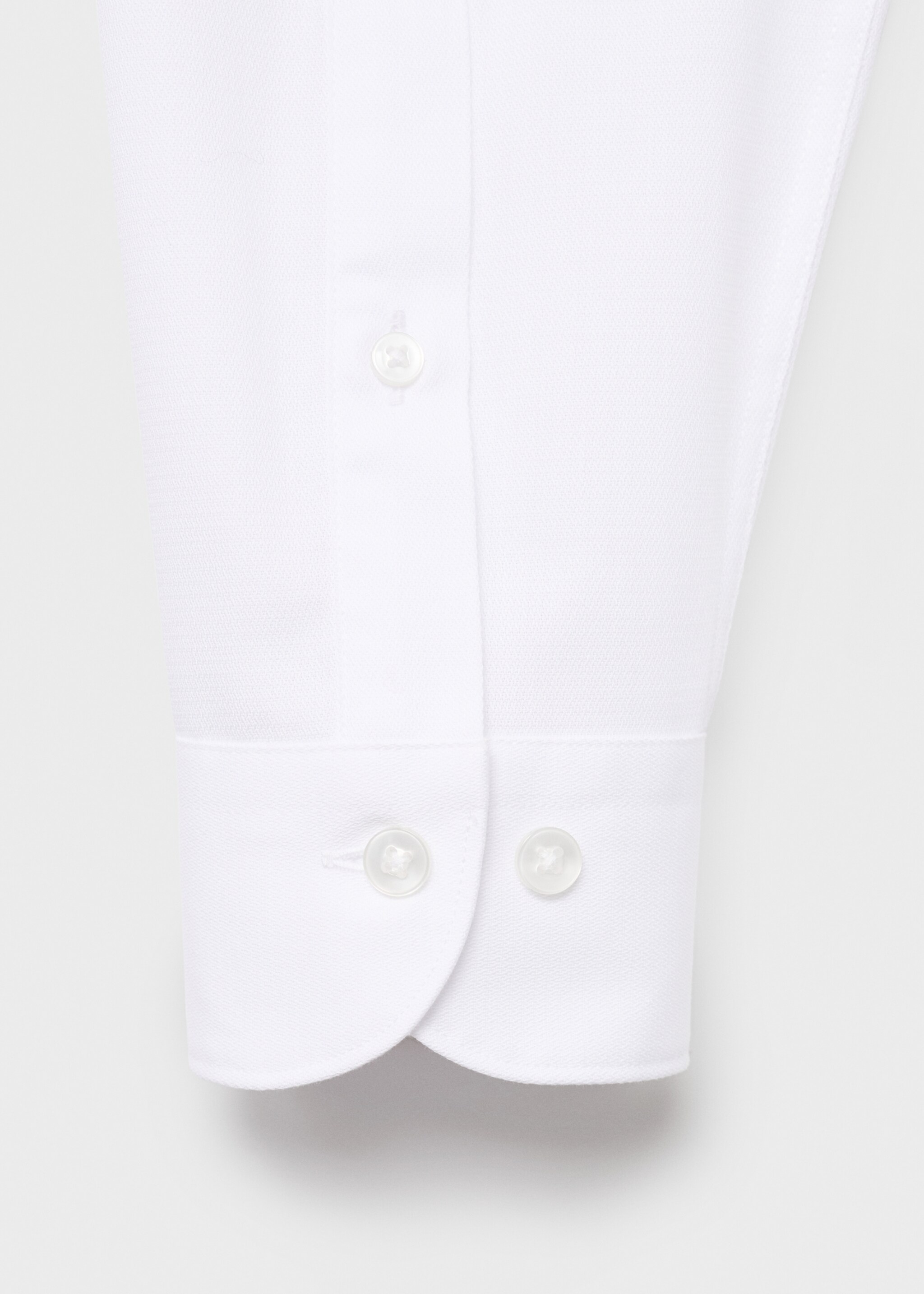 Camisa algodón slim fit - Detalle del artículo 0, Blanco. Ref: 17075984-00.