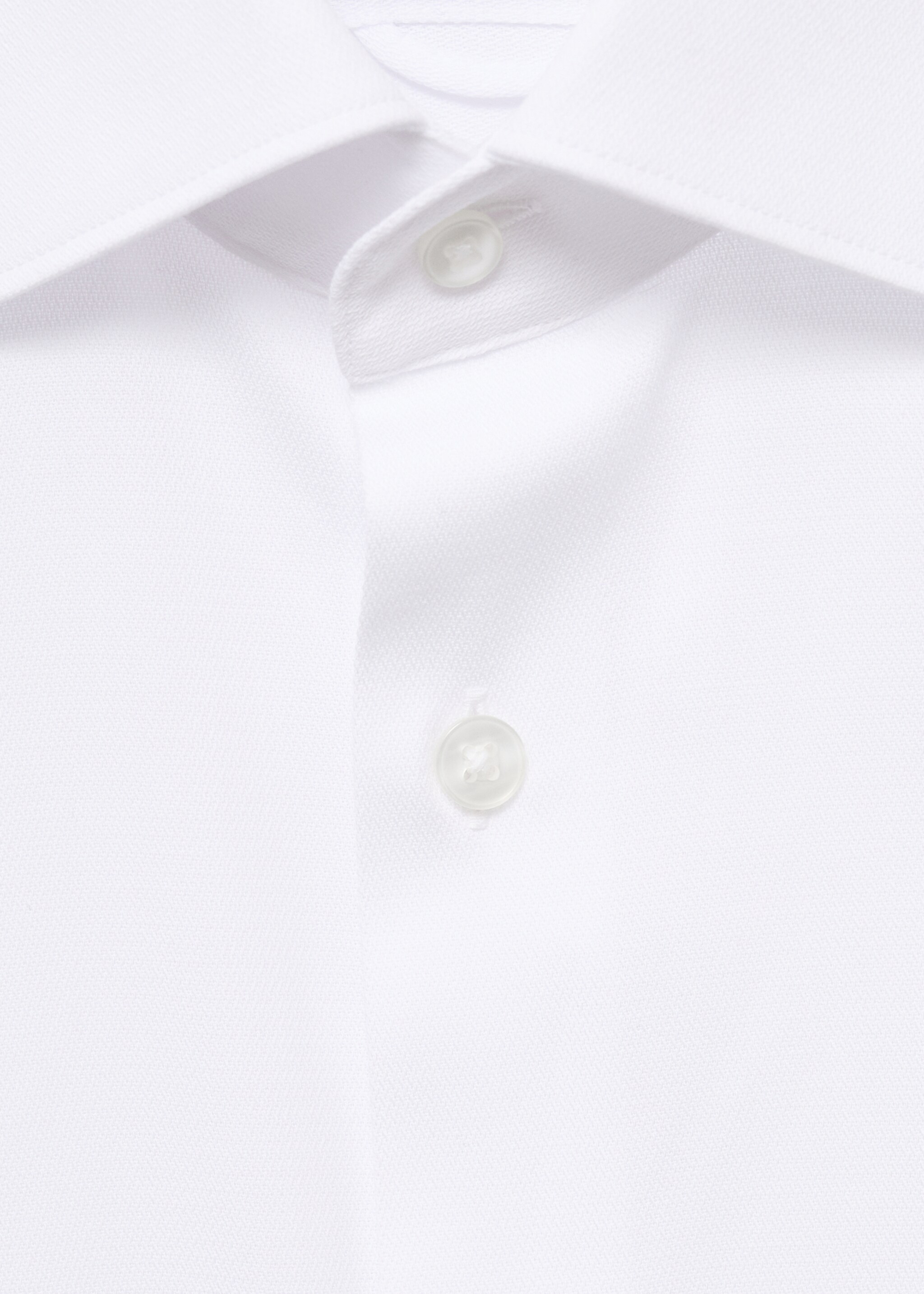 Camisa algodón slim fit - Detalle del artículo 8, Blanco. Ref: 17075984-00.