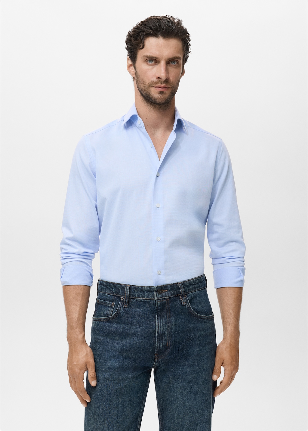 Slim-fit cotton shirt