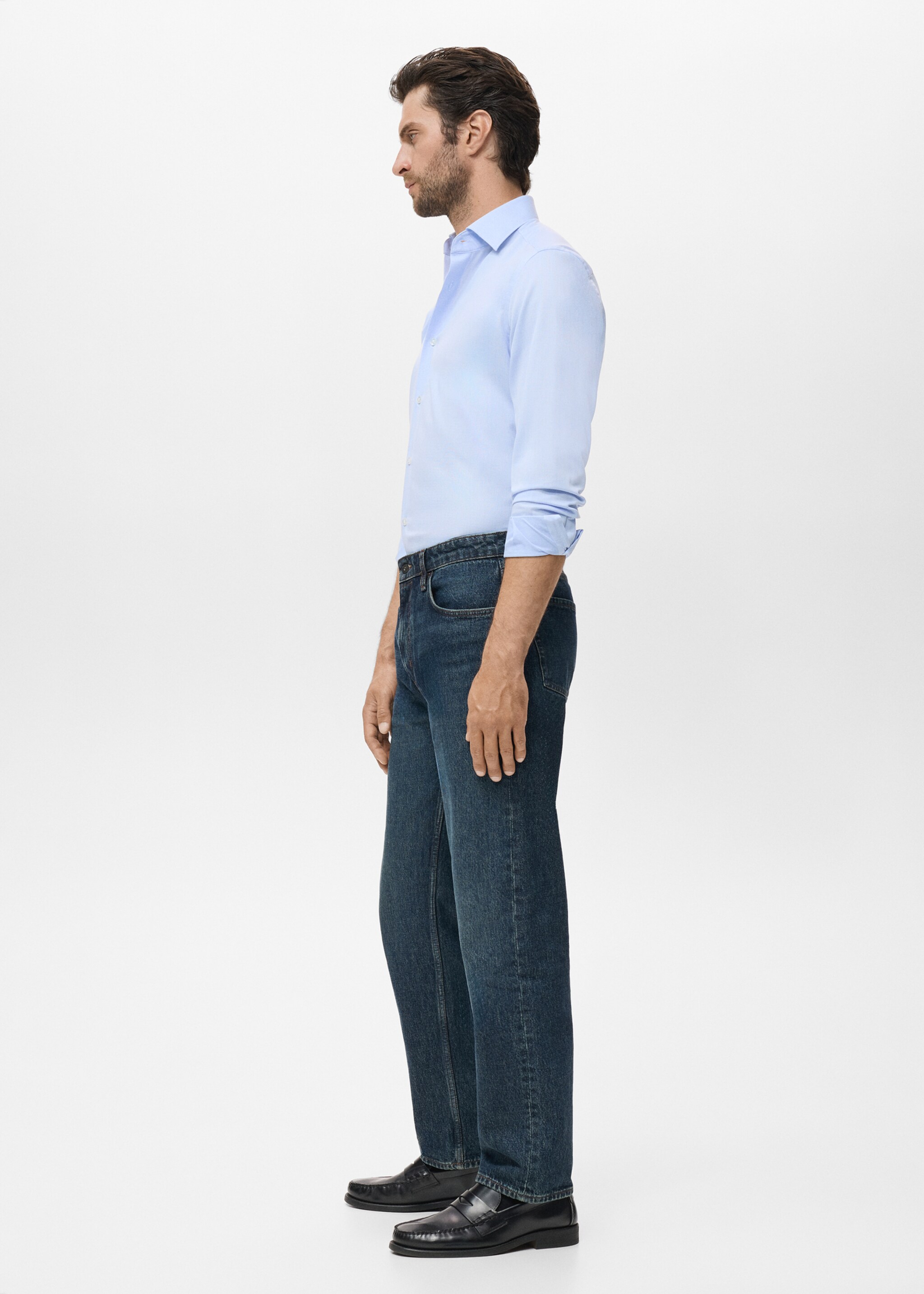Camisa algodón slim fit - Detalle del artículo 2, Azul celeste. Ref: 17075984-00.