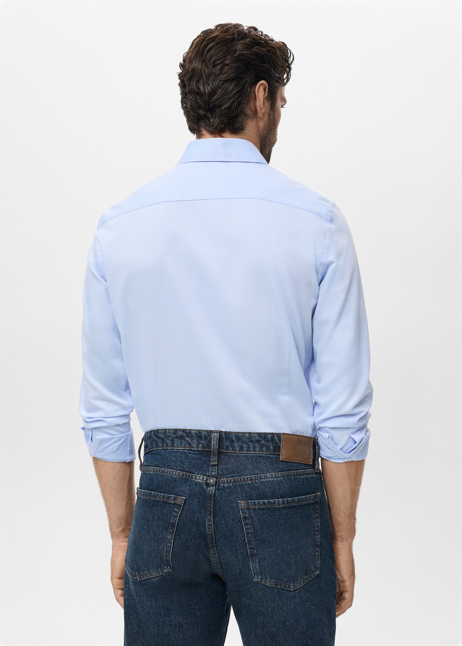 Slim-Fit Baumwollhemd - Rückseite des Artikels