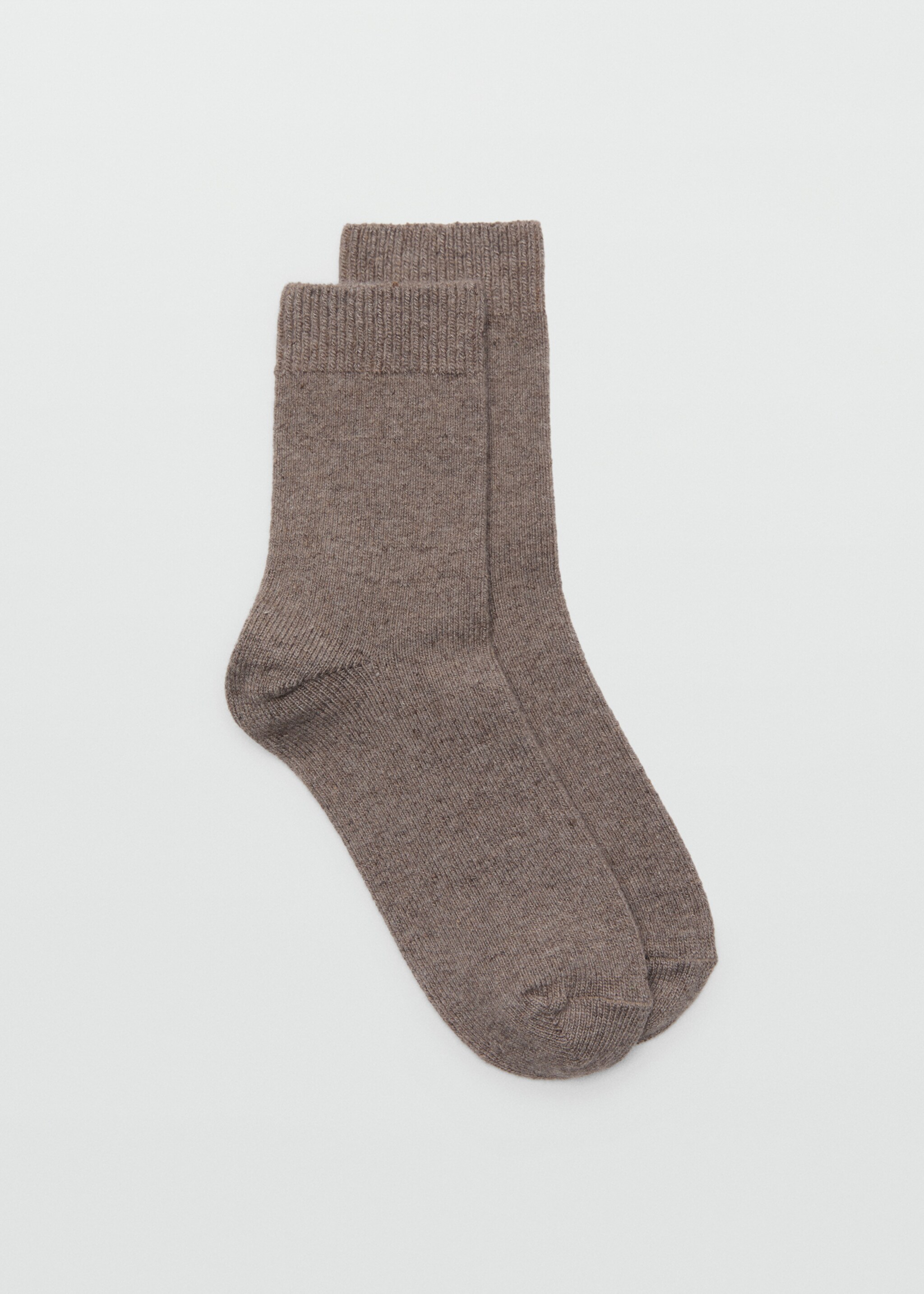 Wool-blend socks - Article without model, Medium Brown. Ref: 17075985-00.