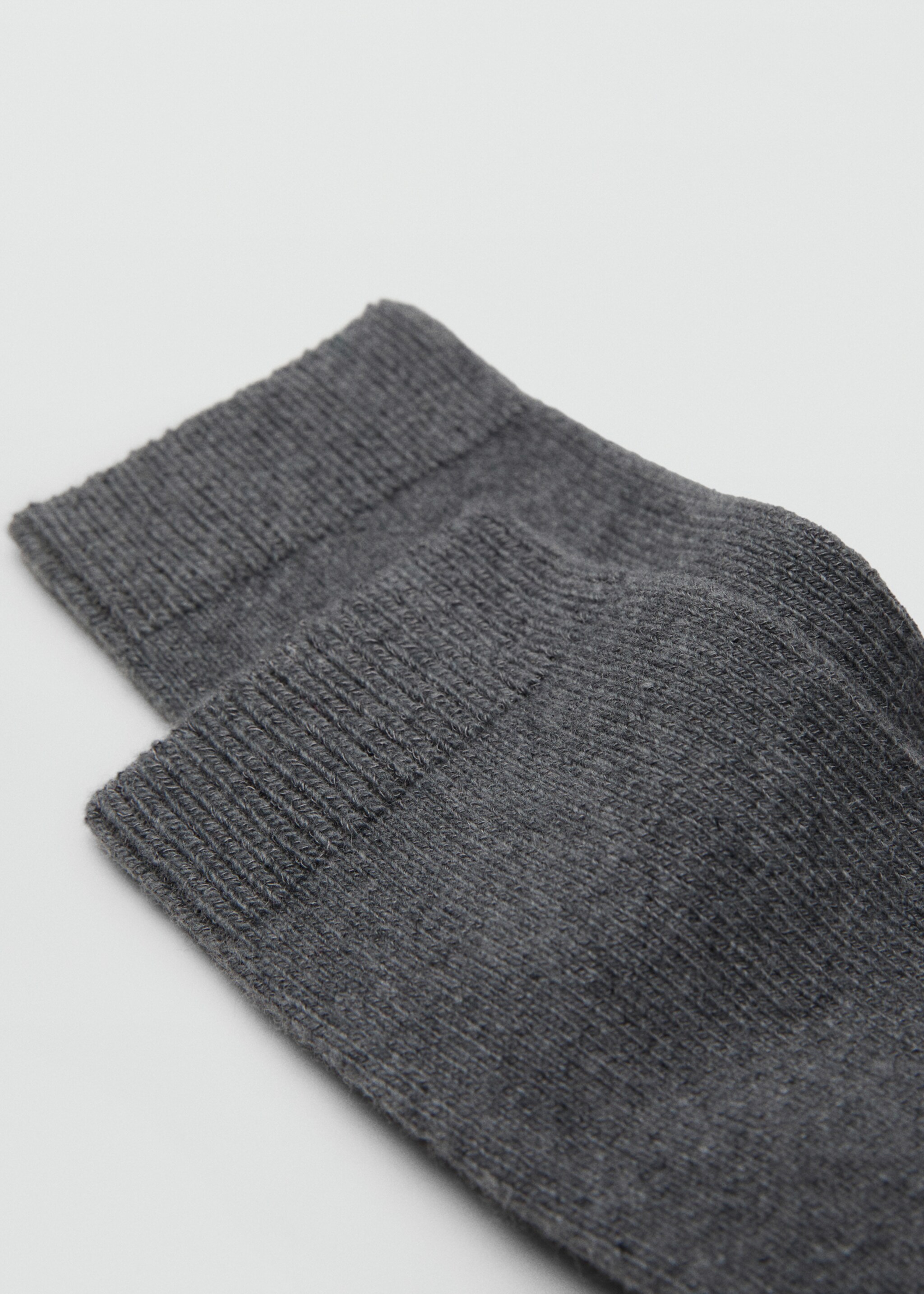 Wool-blend socks - Details of the article 1, Dark Heather Grey. Ref: 17075985-00.