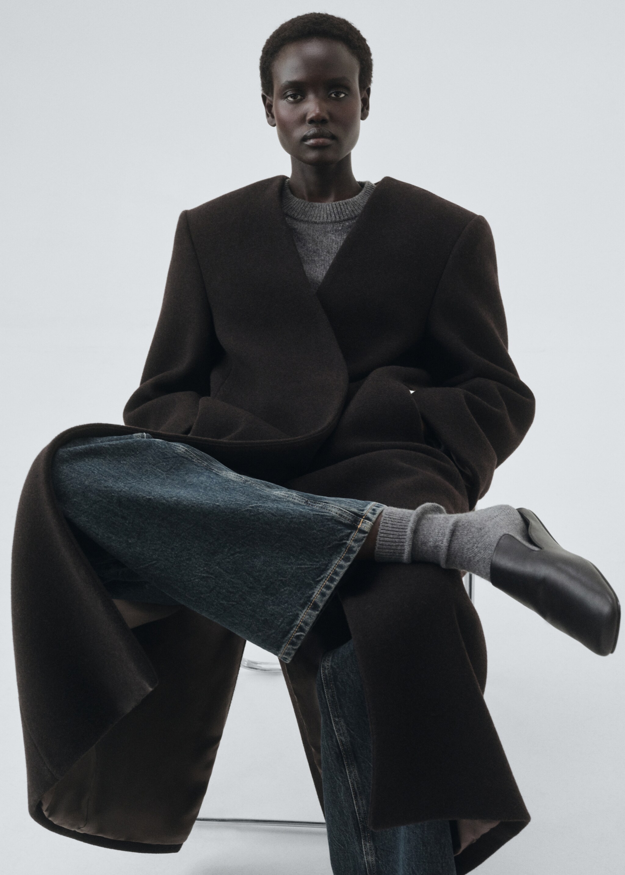 Wool-blend socks - Details of the article 9, Dark Heather Grey. Ref: 17075985-00.