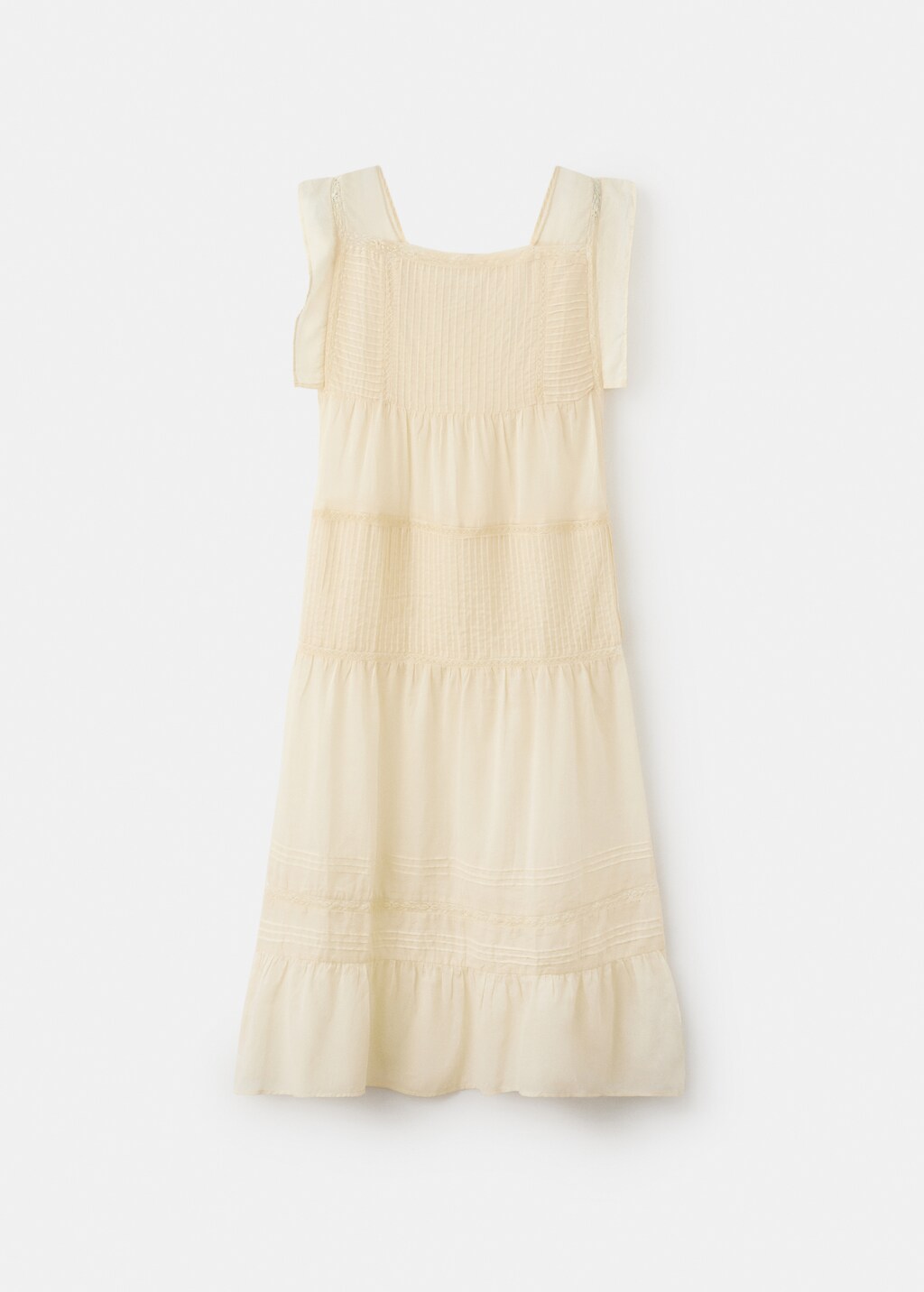 Cotton lace nightdress with drawstring