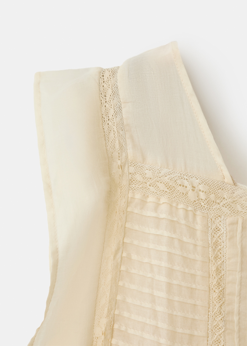 Cotton lace nightdress with drawstring