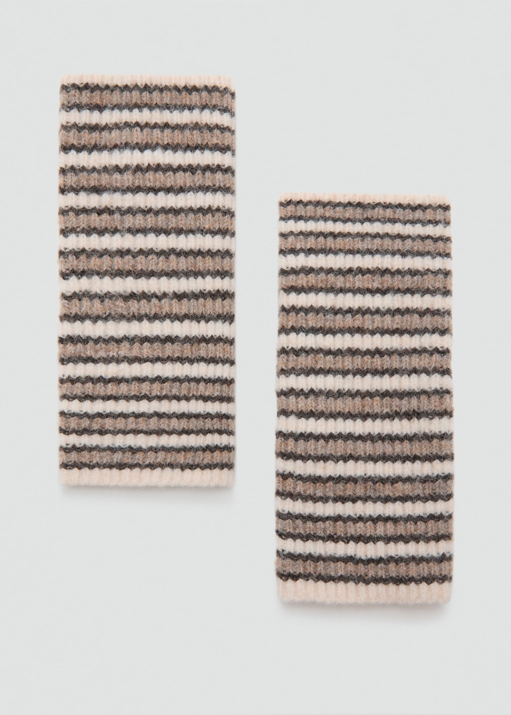 Striped knit gloves