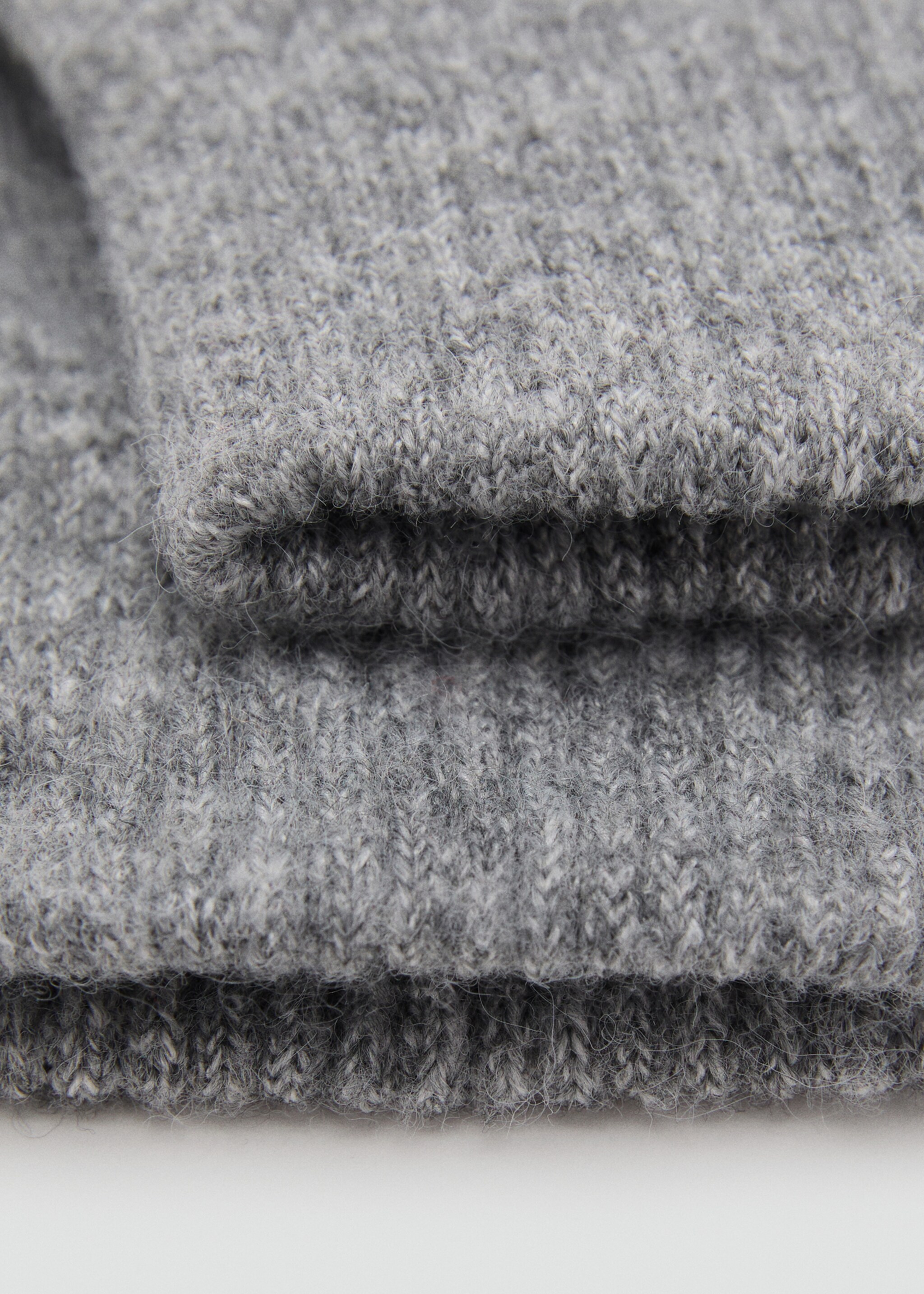 Knitted gloves - Medium plane, Grey. Ref: 17075996-00.