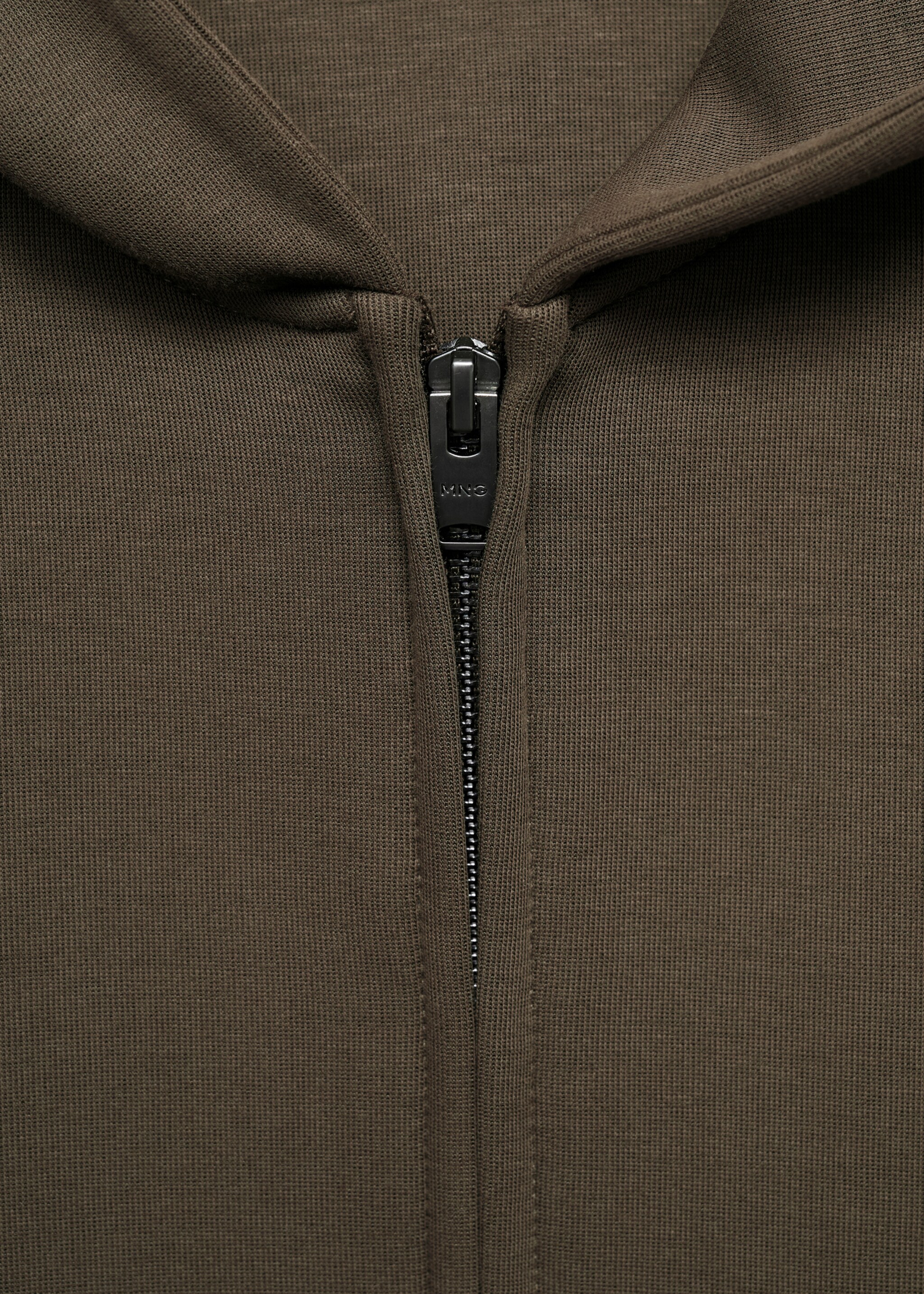 Sudadera cremallera capucha - Detalle del artículo 8, Oliva. Ref: 17075998-00.