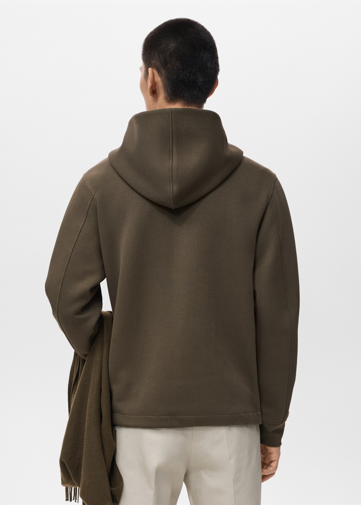 Sudadera cremallera capucha - Reverso del artículo