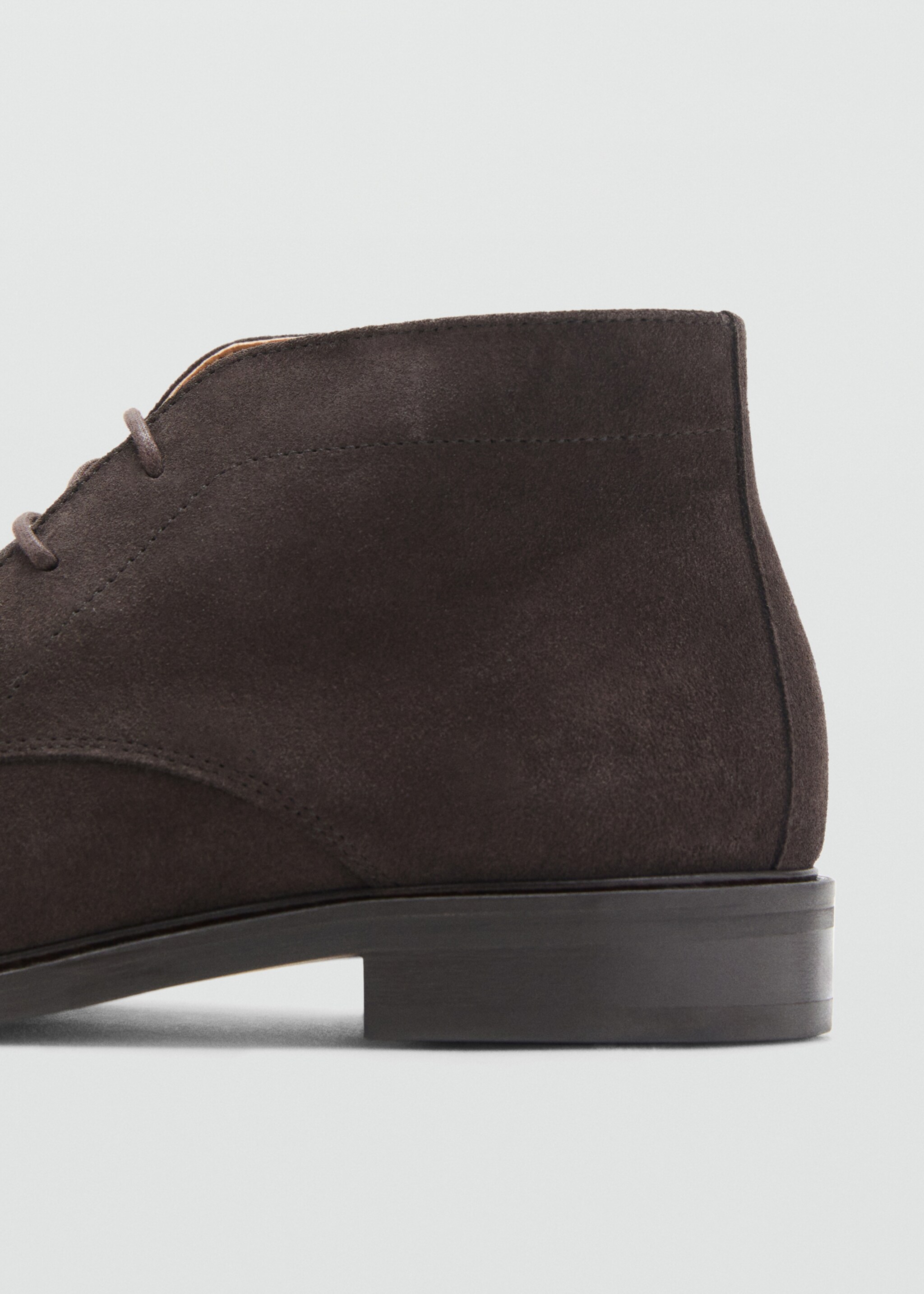 Suede leather ankle boots - Details of the article 2, Brown. Ref: 17076000-00.