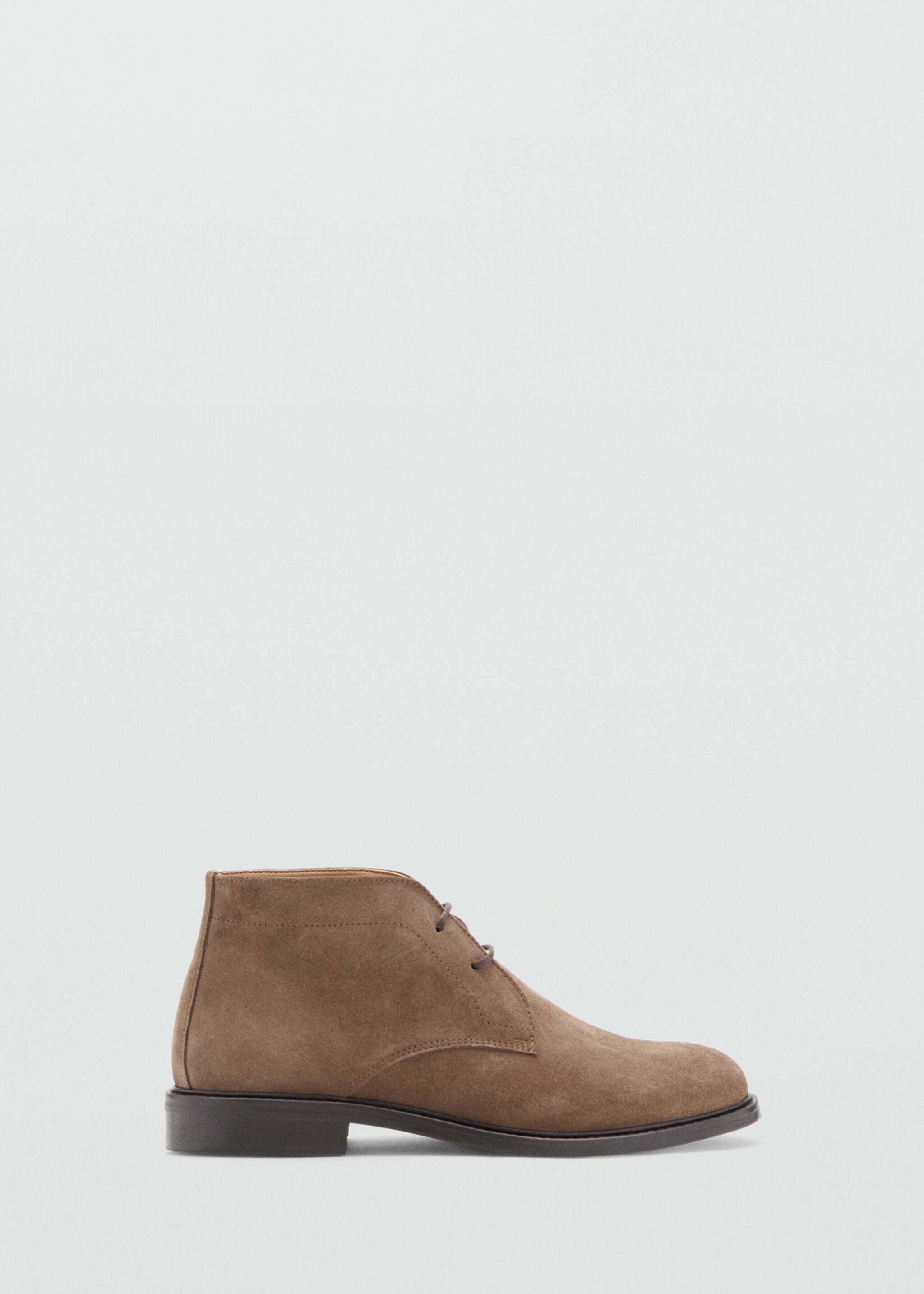 Suede leather ankle boots - Article without model, Tobacco Brown. Ref: 17076000-00.