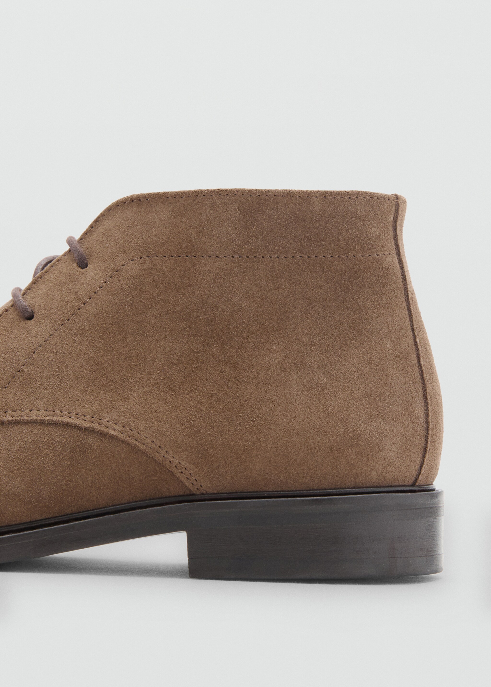 Suede leather ankle boots - Details of the article 2, Tobacco Brown. Ref: 17076000-00.