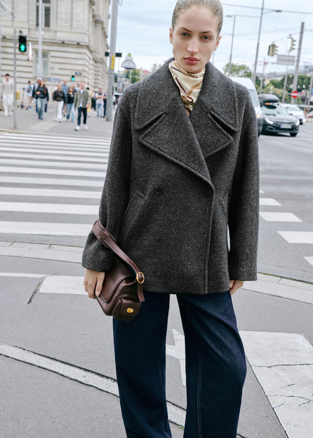 Mango Mid-rise rinse-wash barrel jeans