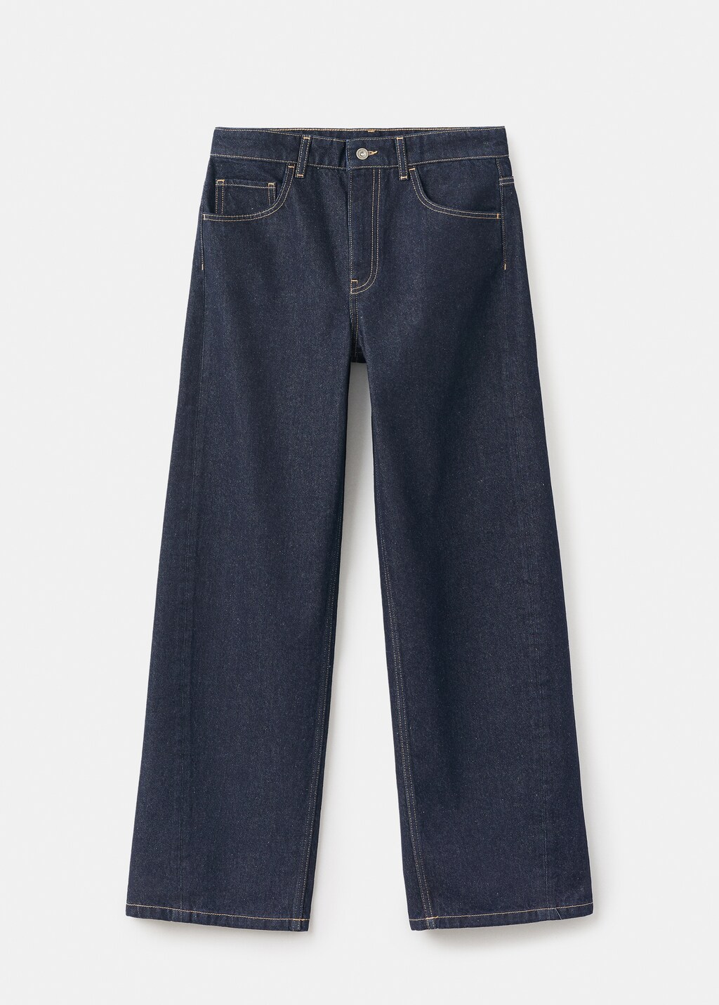 Mango Mid-rise rinse-wash barrel jeans thumbnail