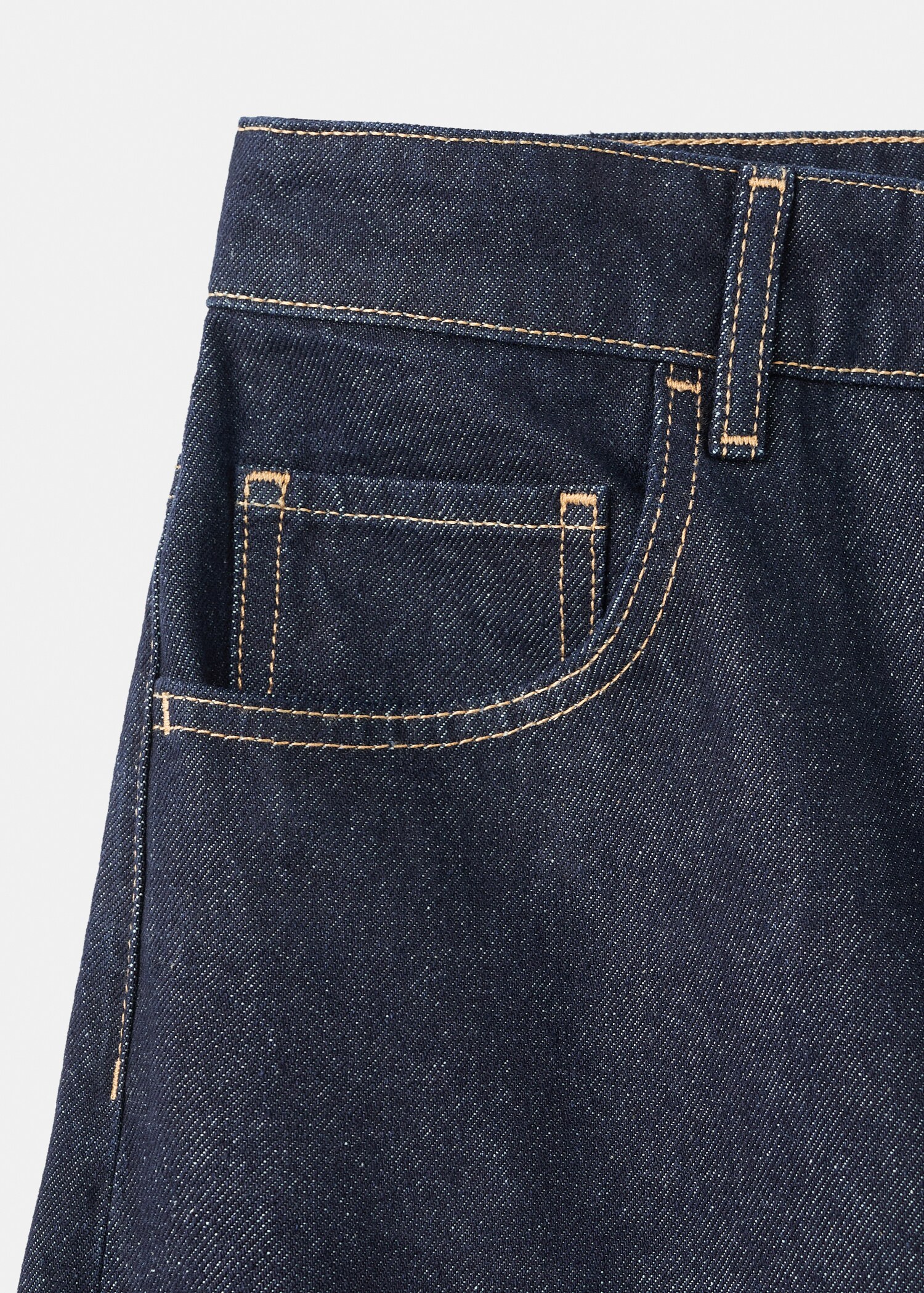 Mid-rise balloon jeans, rinse wash - Details of the article 0