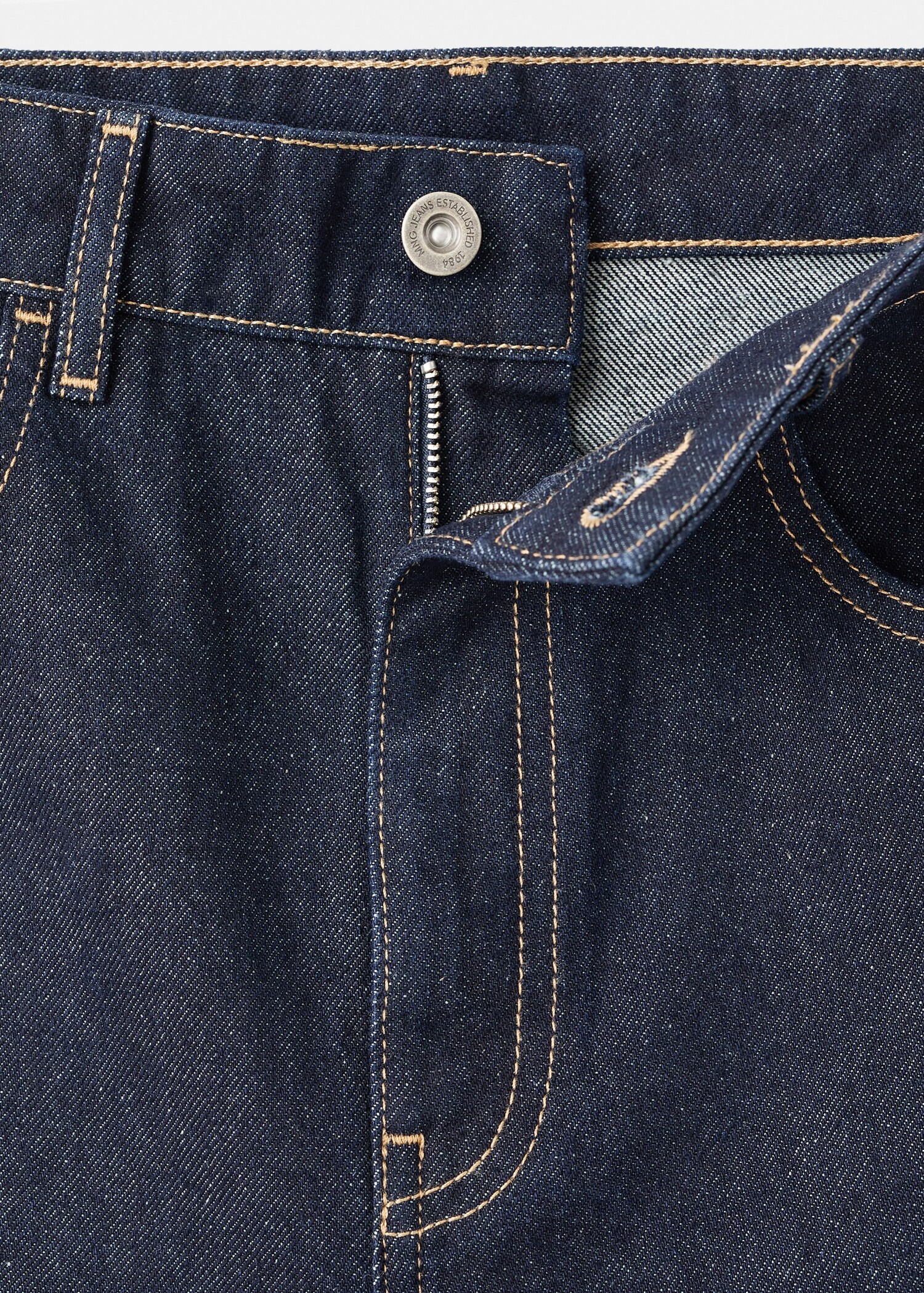 Mid-rise balloon jeans, rinse wash - Details of the article 8