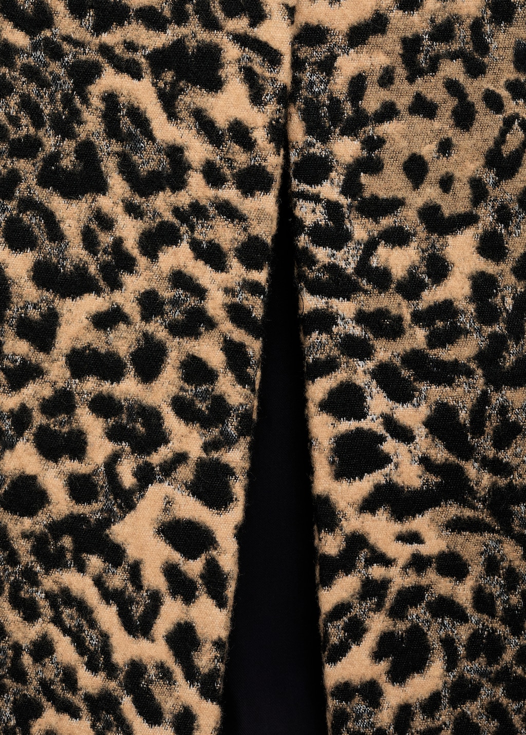 Leopard-print long coat
