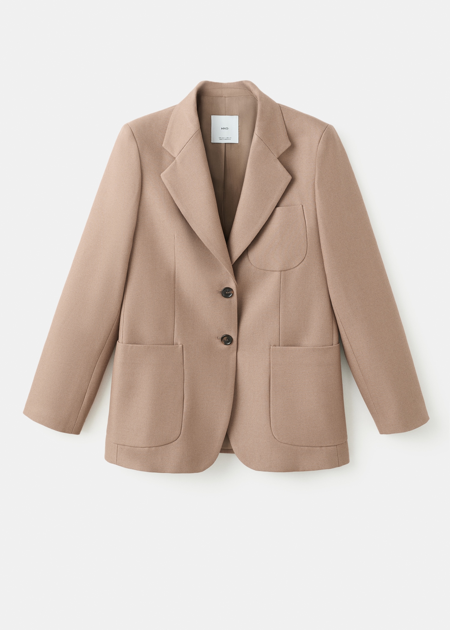 Veste de costume laine mélangée à poches Femme MANGO Belgique