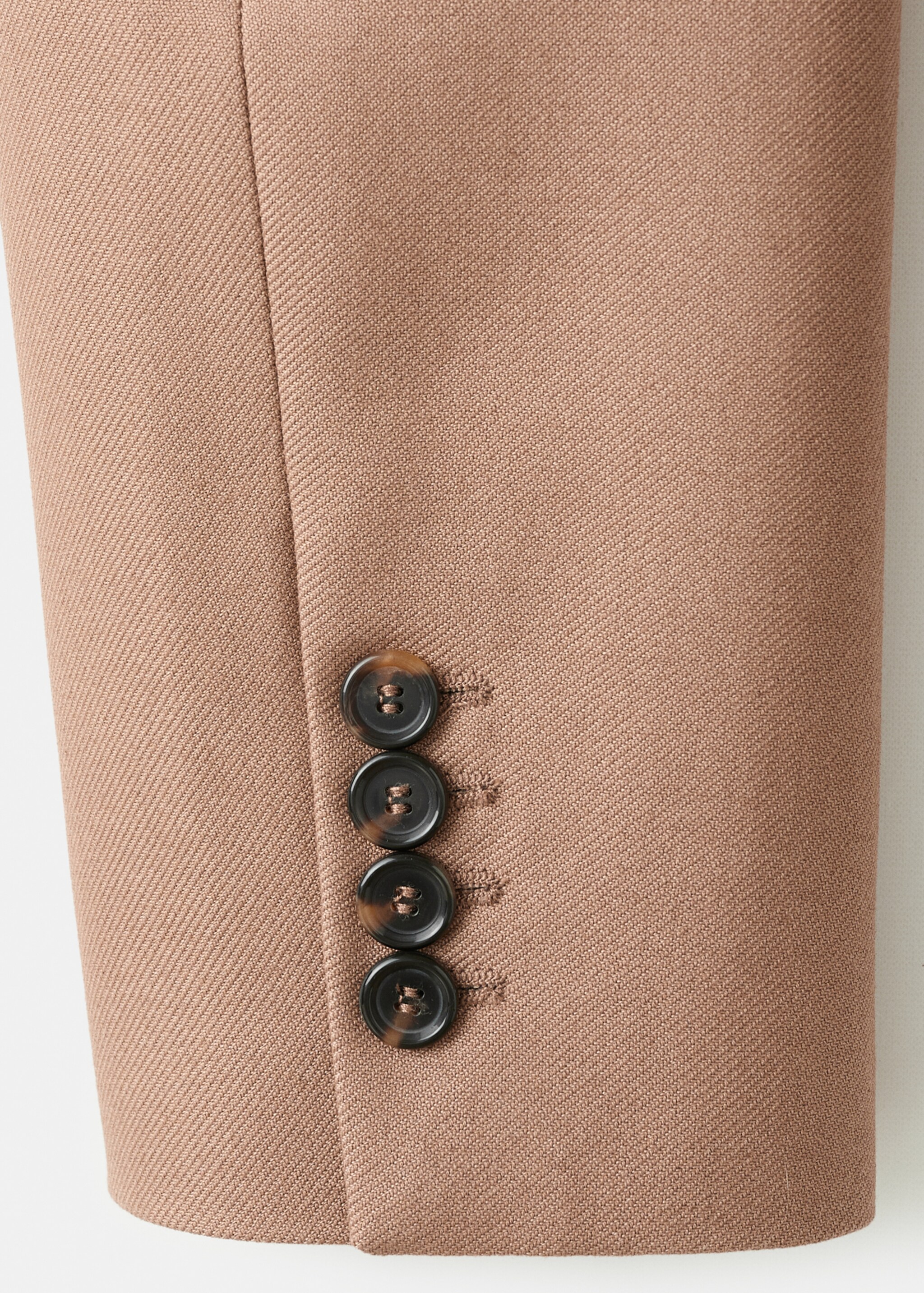 Wool-blend jacket with pockets - Details of the article 0, Medium Brown. Ref: 17076003-00.