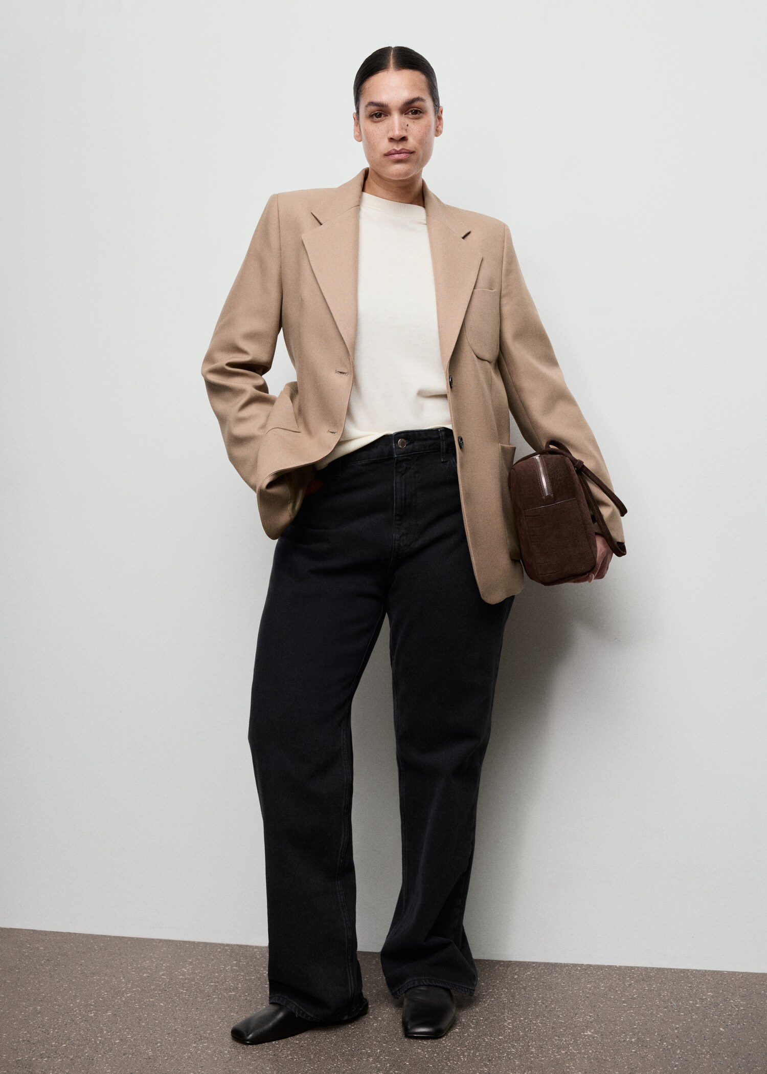 Wool-blend suit jacket with pockets - Details of the article 3