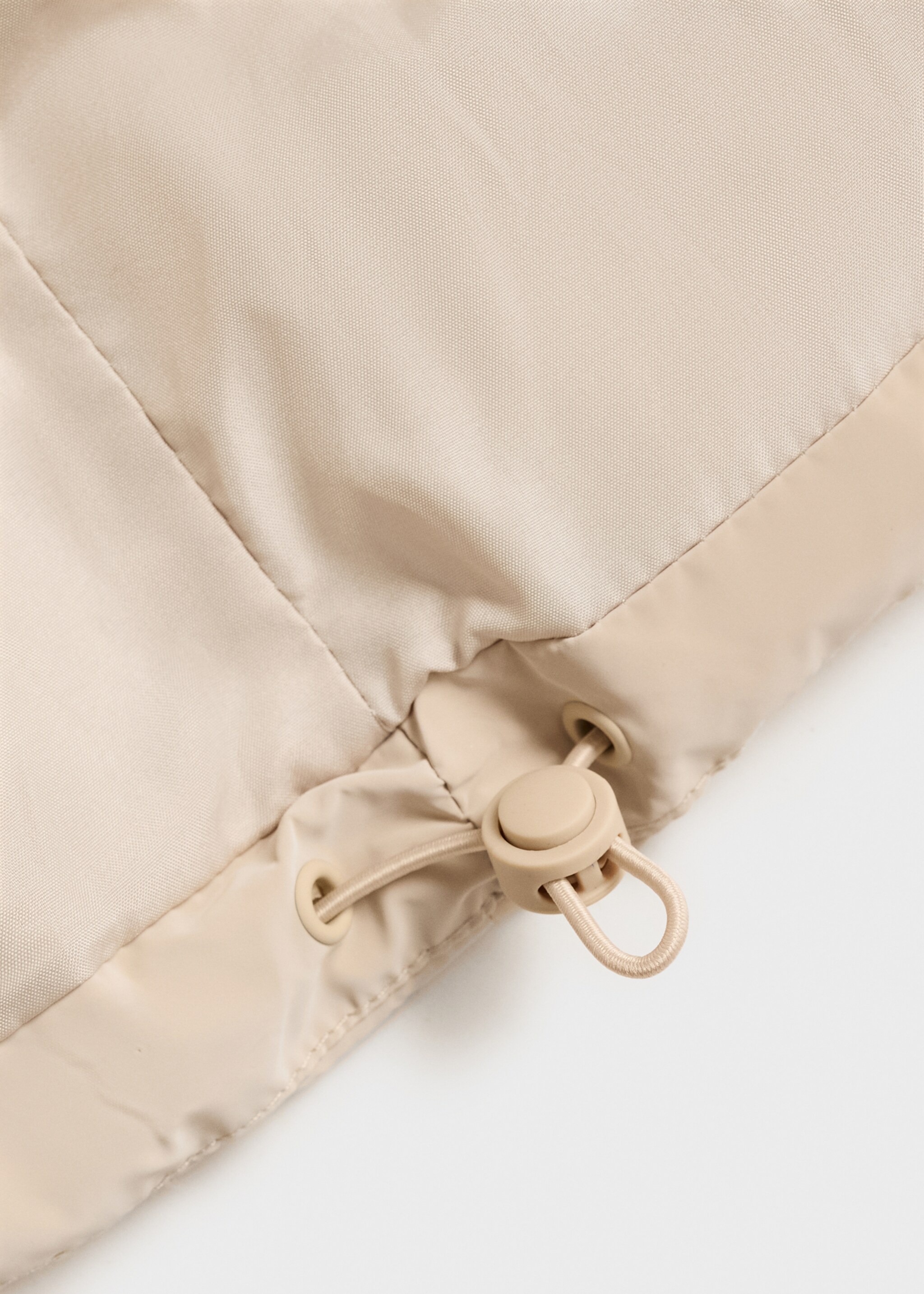 Soft quilted anorak - Details of the article 0, Beige. Ref: 17076325-00.