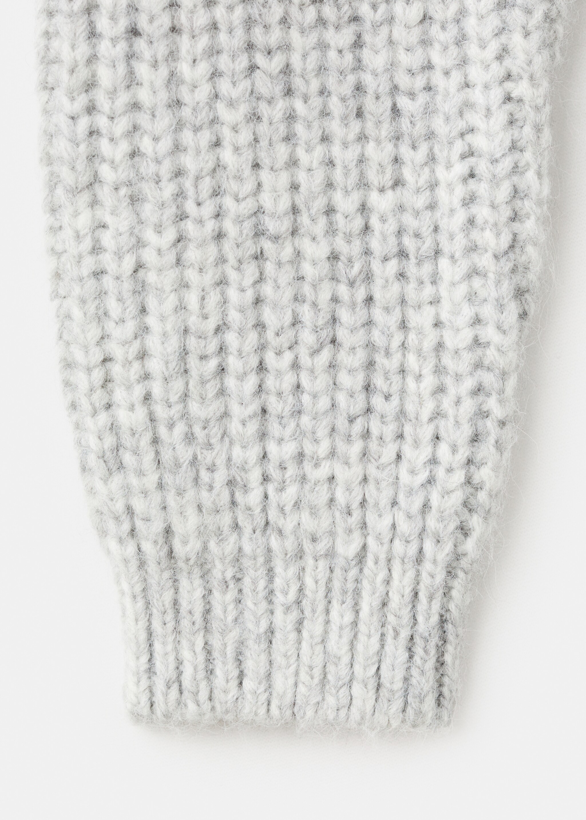 Turtleneck knit sweater - Details of the article 0, Light Heather Grey. Ref: 17076328-00.
